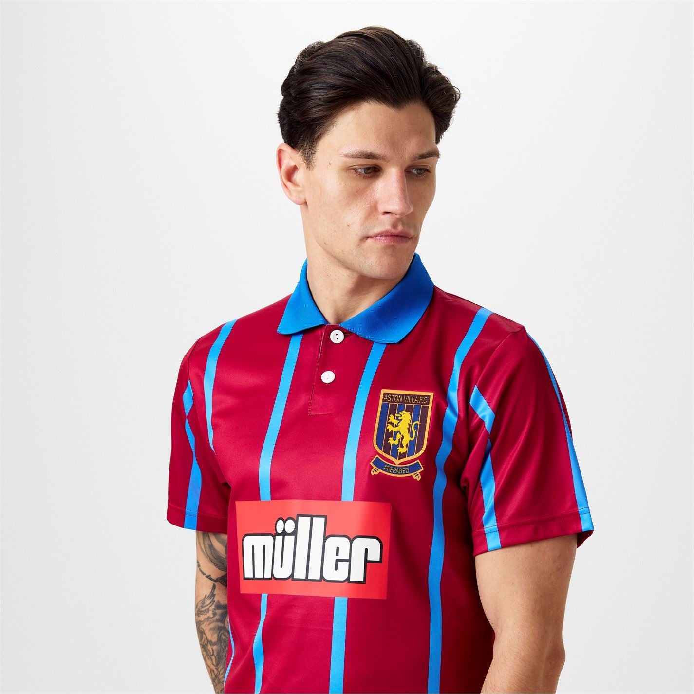 Score Draw Aston Villa Retro Home Shirt 94 Adults