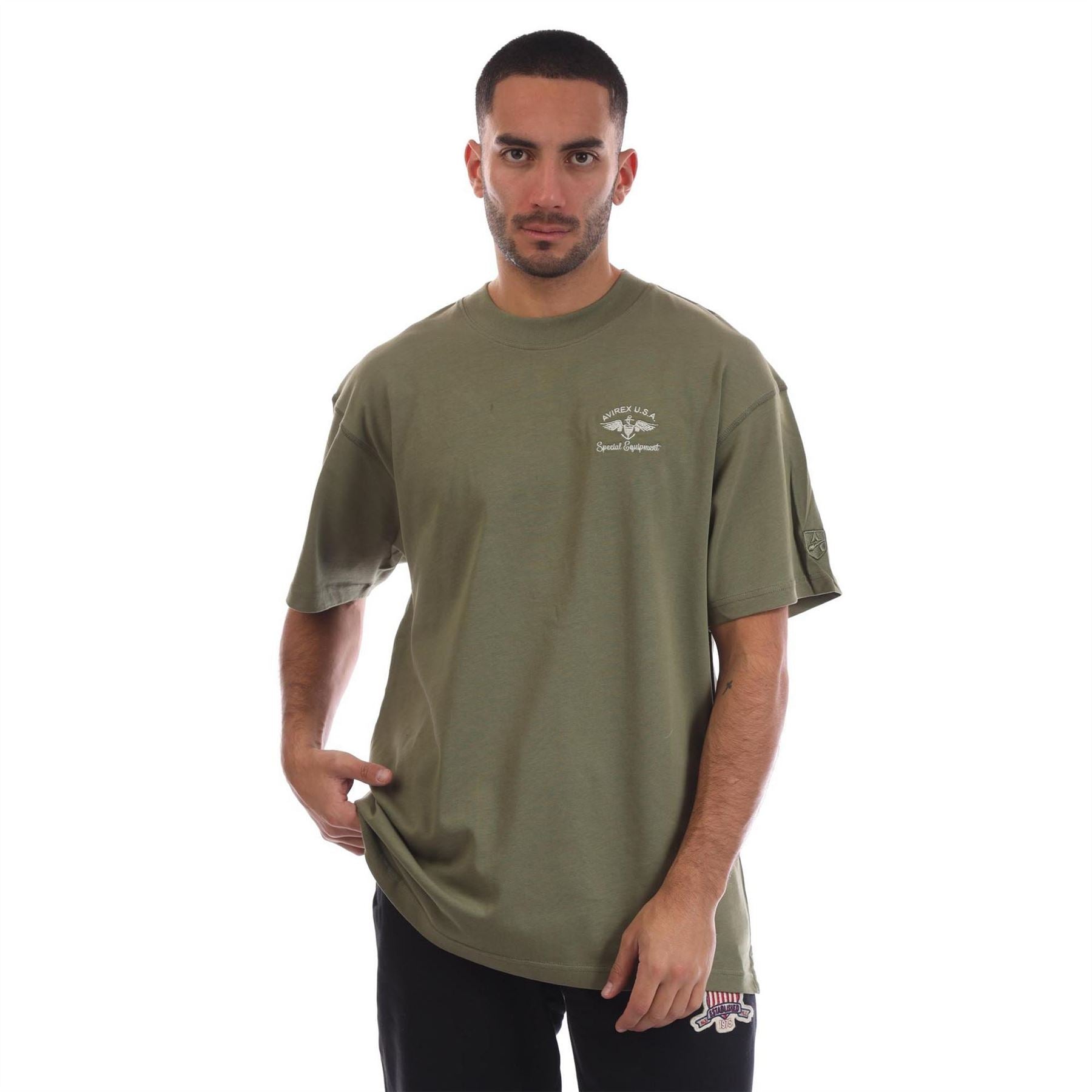 Avirex Crotona Oversize Fit Crew Neck Short Sleeve T-Shirt