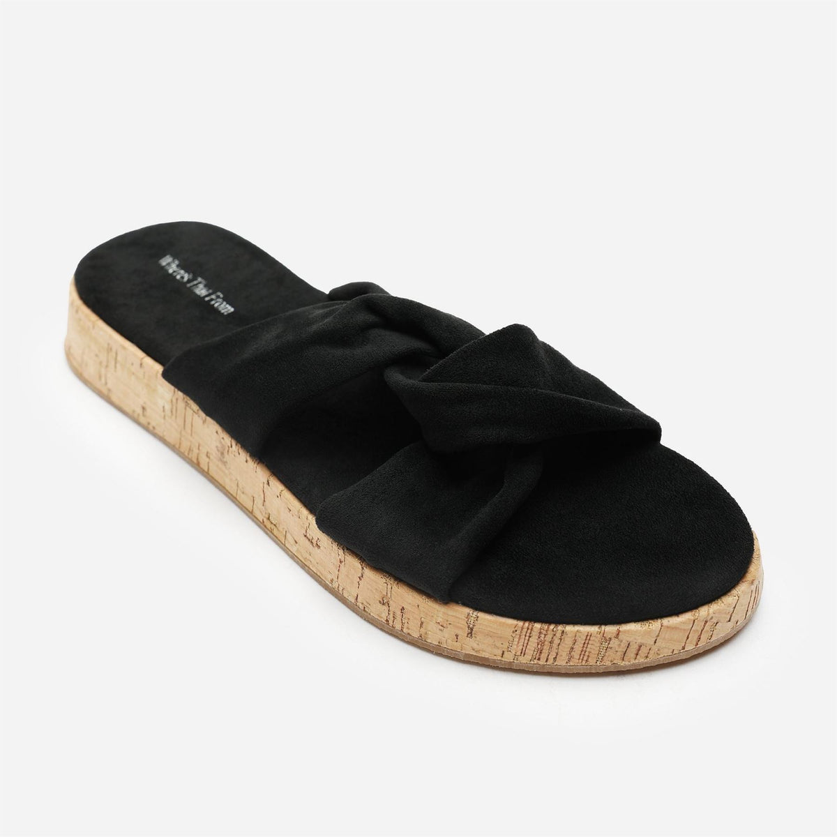 Wheres That From Knotted Open Toe Low Wedge Sandal
