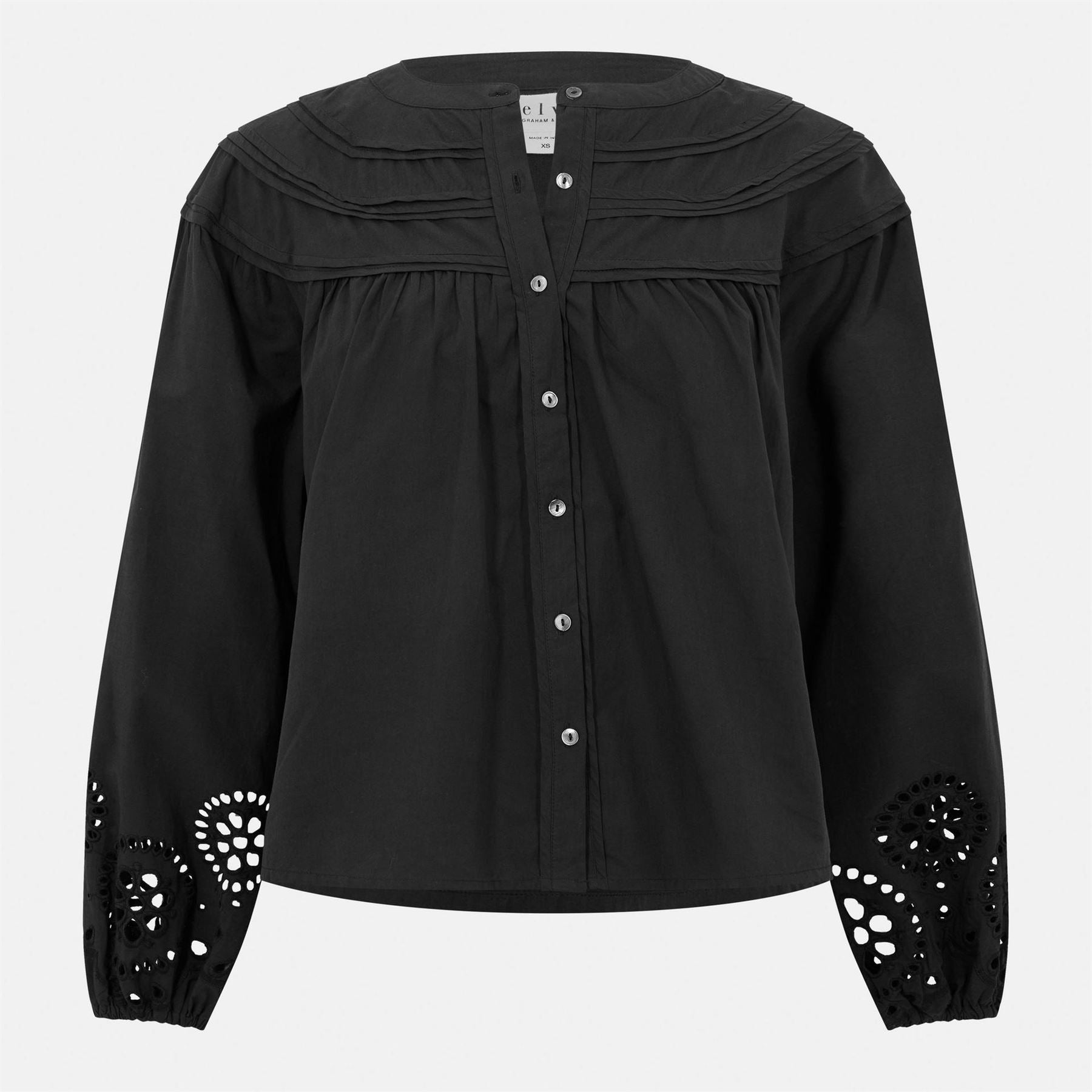 Velvet by Graham and Spencer Regular Fit Bishop Sleeve Blouse
