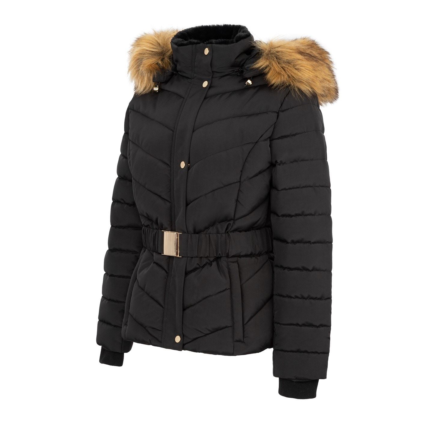Firetrap Water Resistant Hooded Short Puffer Jacket