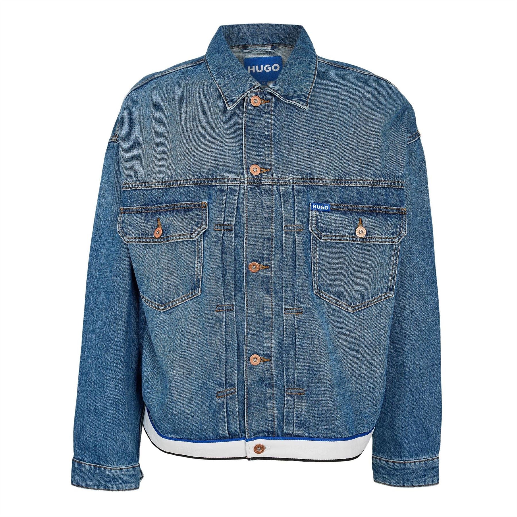 Hugo Mens Corso Tape 10259233 01 Denim Jacket