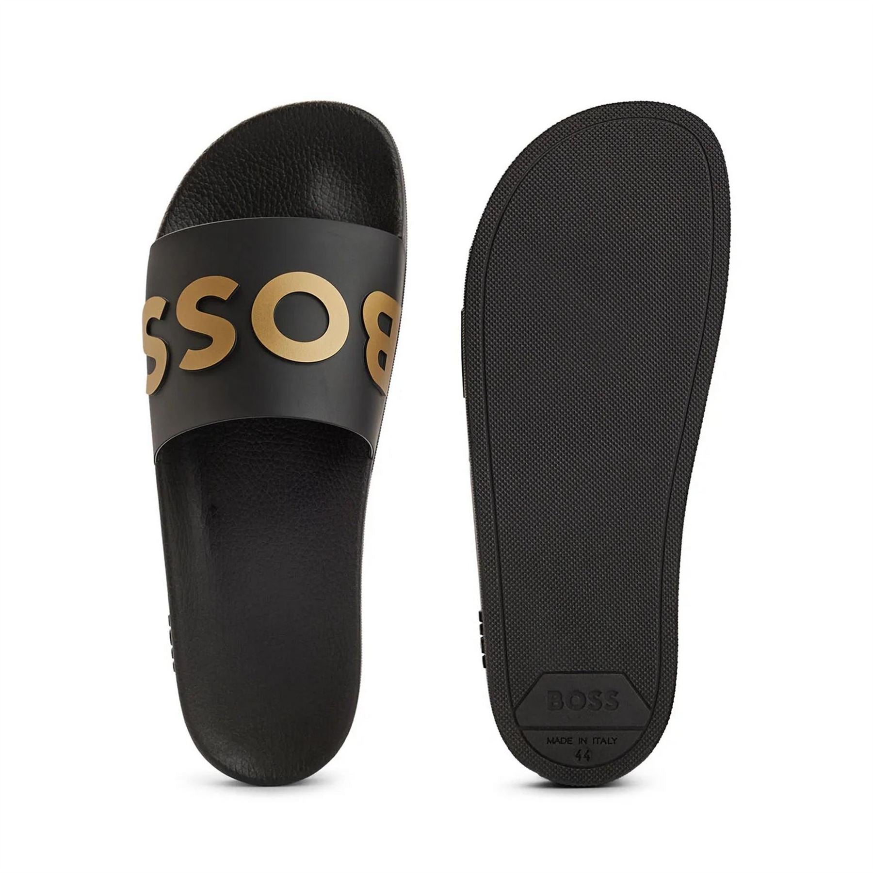 Boss Bay Logo Sliders, Branding Strap Sandals
