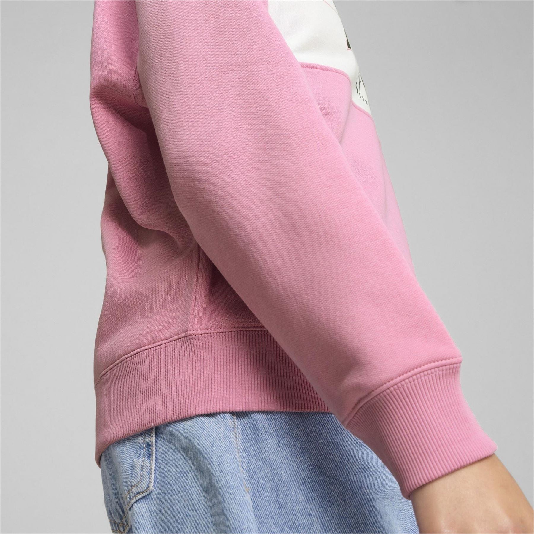 Puma Zip Neck Relaxed Fit Long Sleeve Sweatshirt