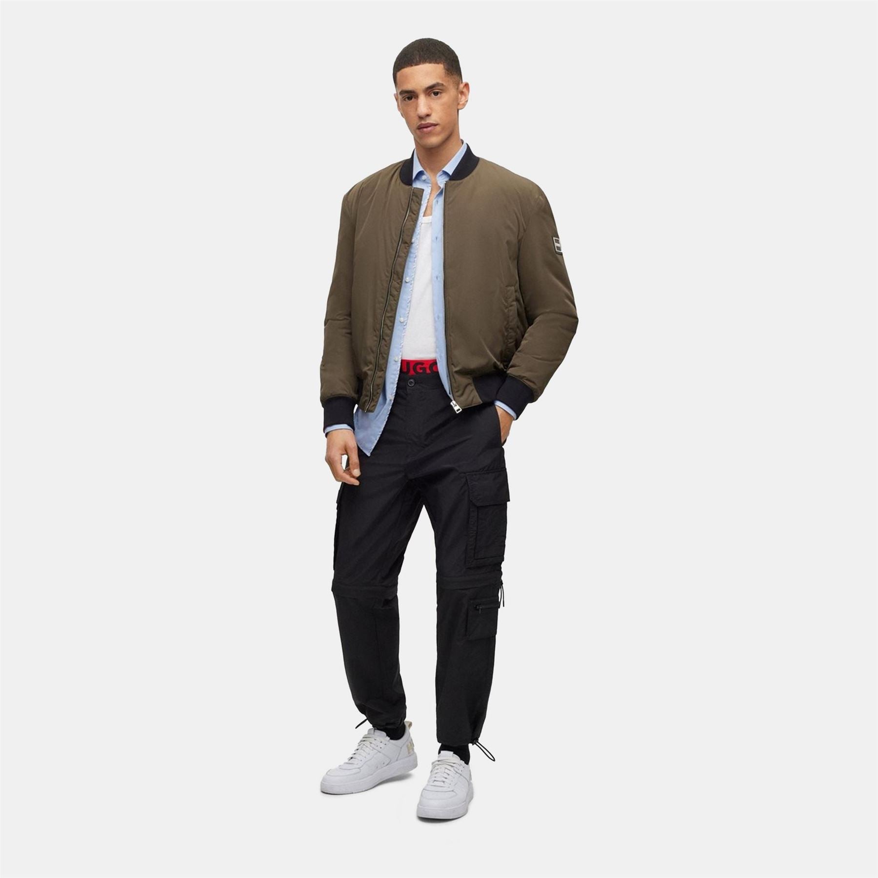 Hugo Gale232 Solid Patterned Cargo Pants