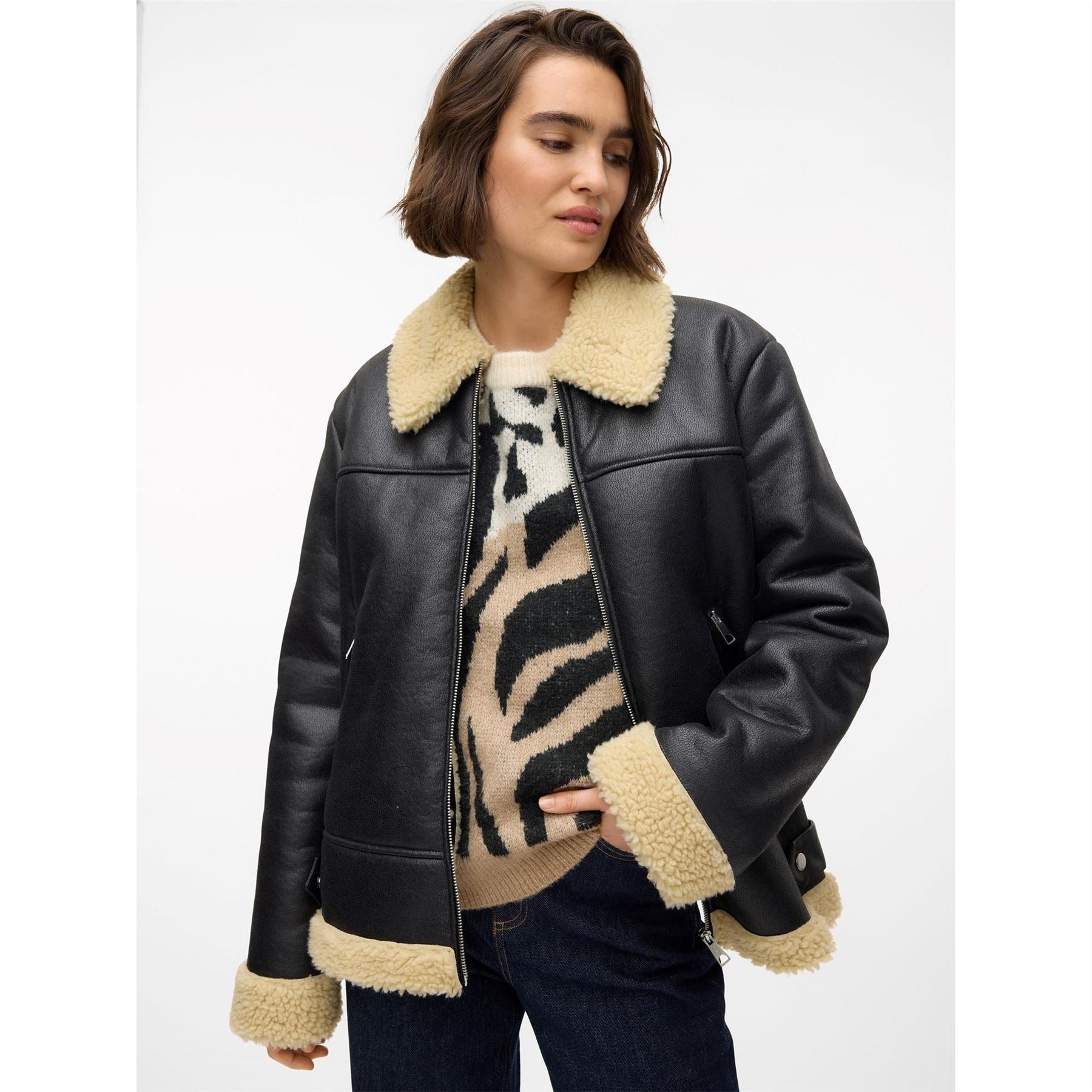 Vero Moda Kay Relaxed Fit Aviator Jacket