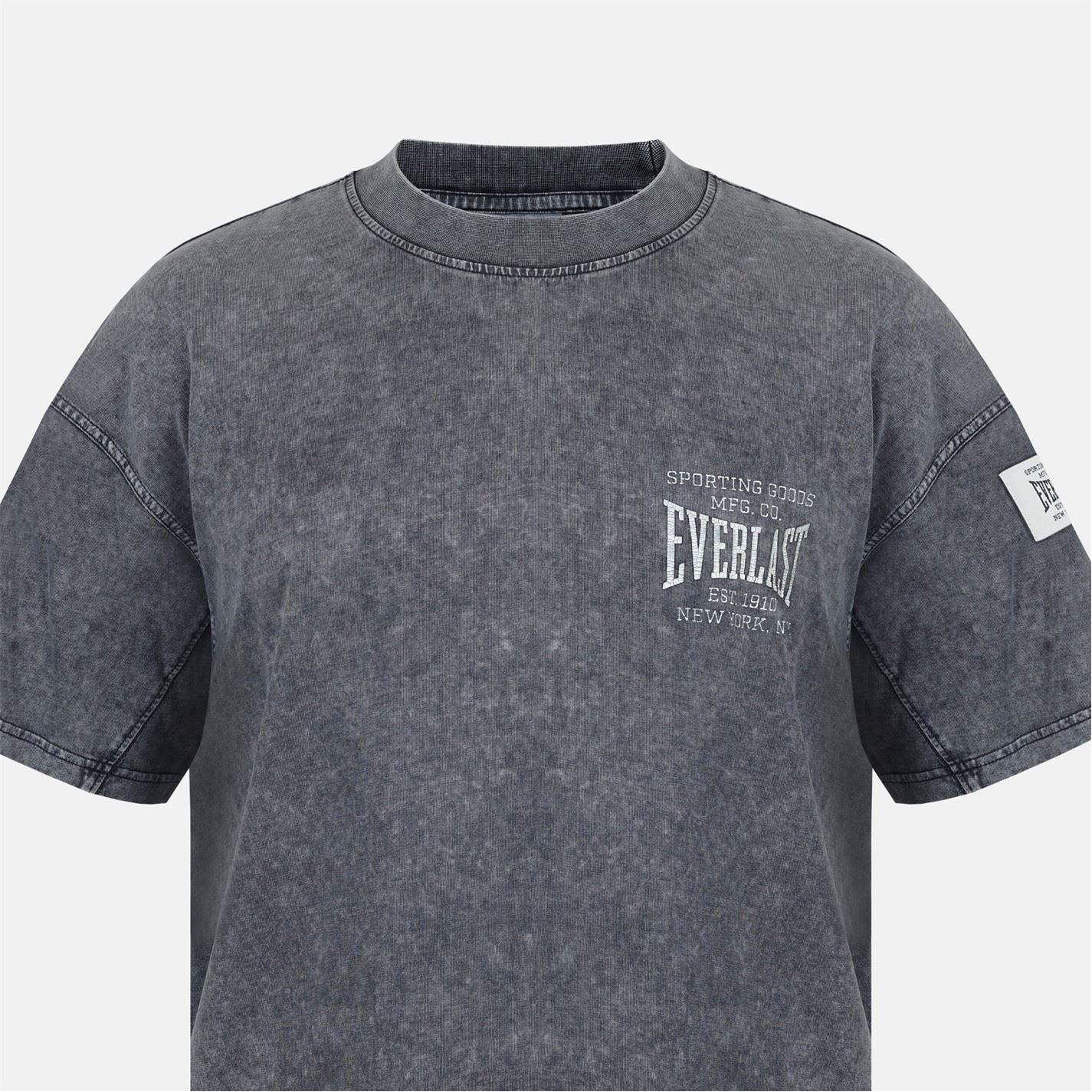 Everlast NYC Rib Crew Neck Short Sleeve Boyfriend T-Shirt
