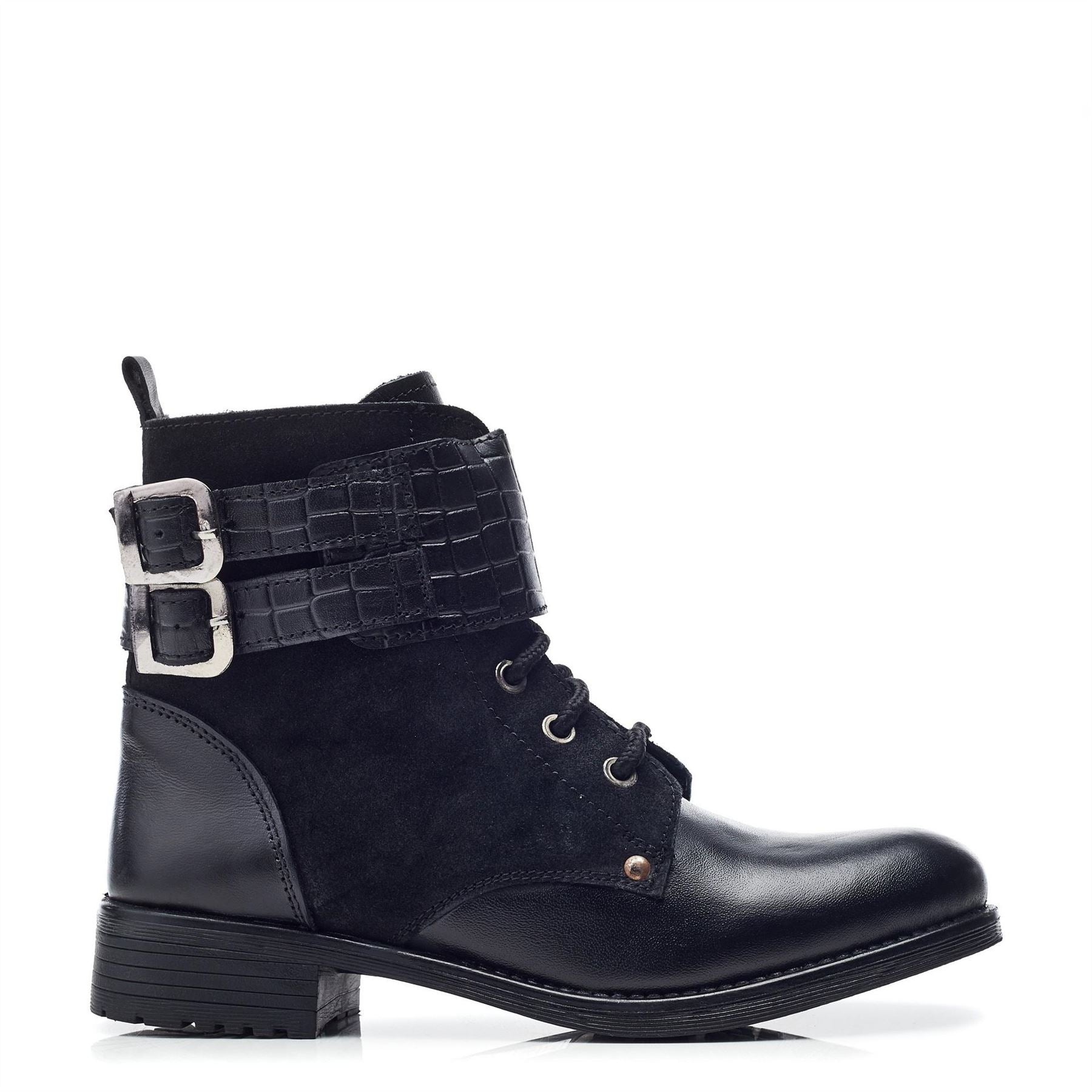 Moda in Pelle Mauvaise Leather Ankle Heeled Boots