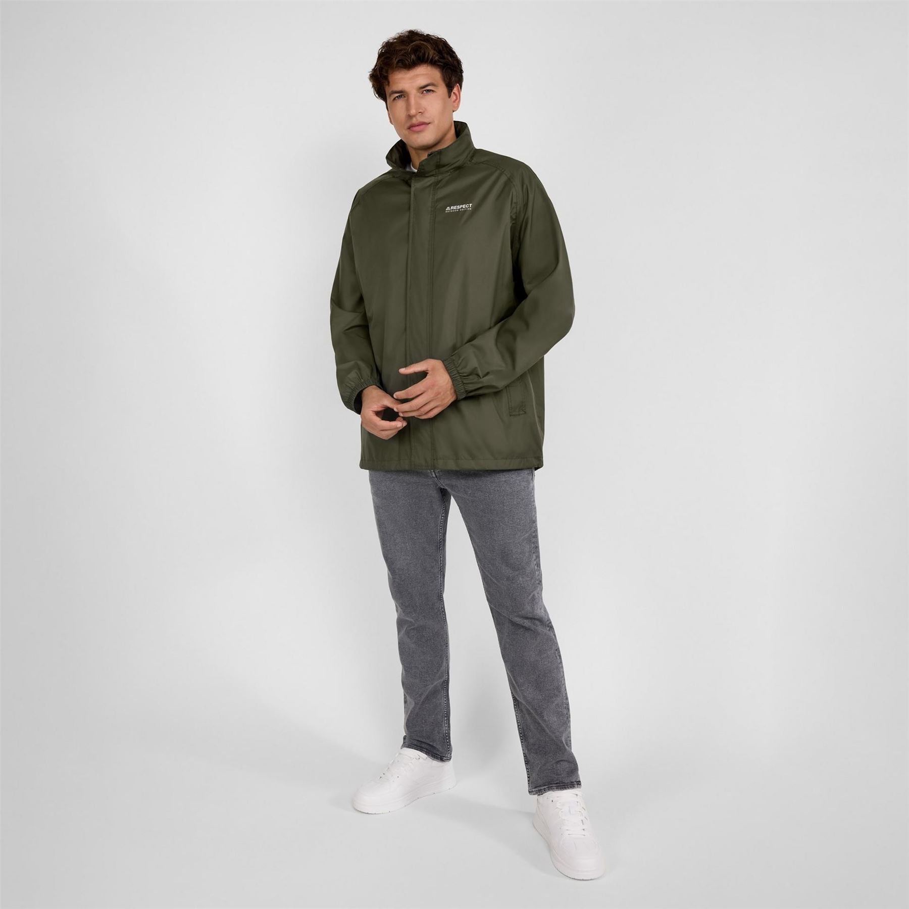 Minoti Men Packaway Waterproof Jacket With Hood Khaki