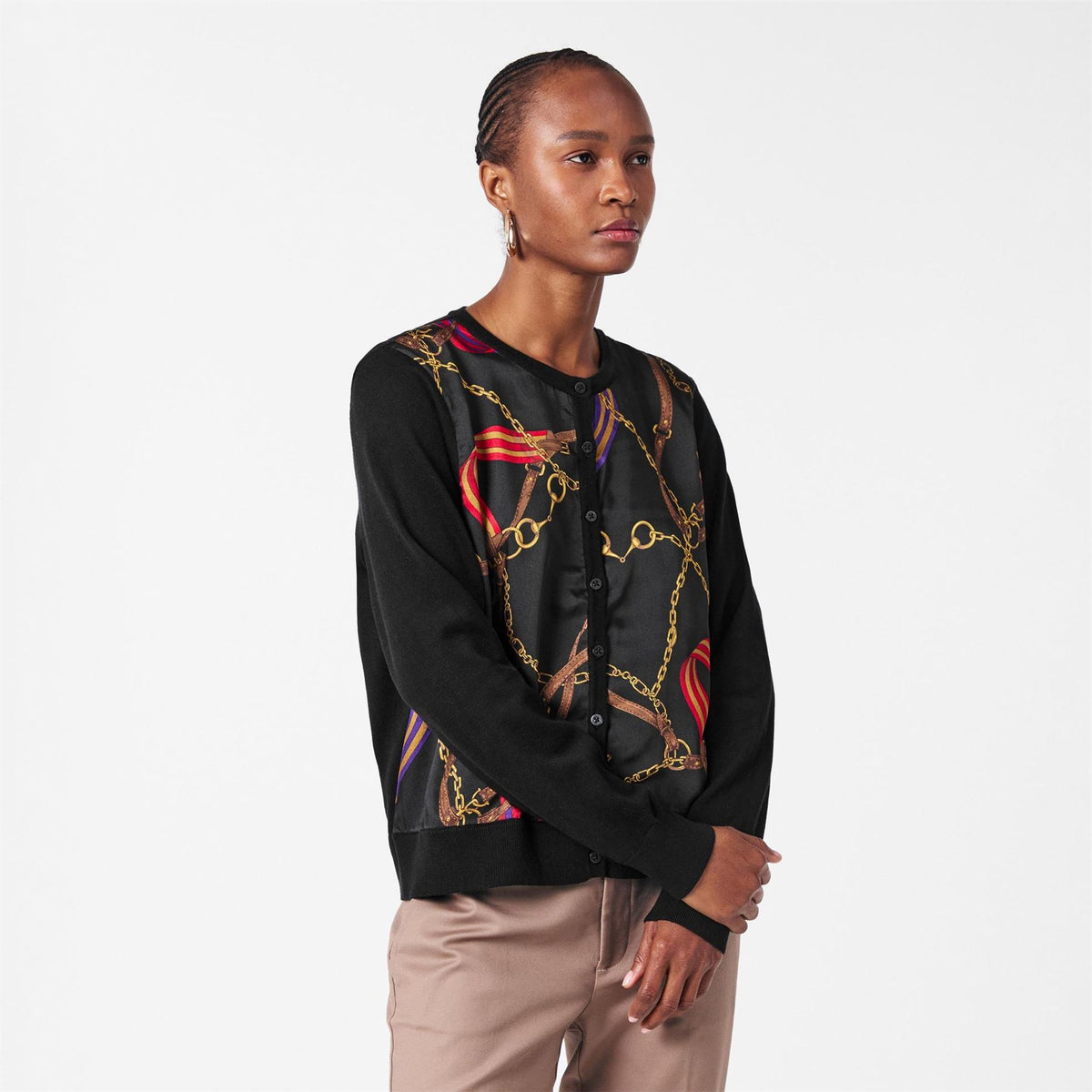 Lauren by Ralph Lauren Ofryah Real Leather Crew Neck Jumper
