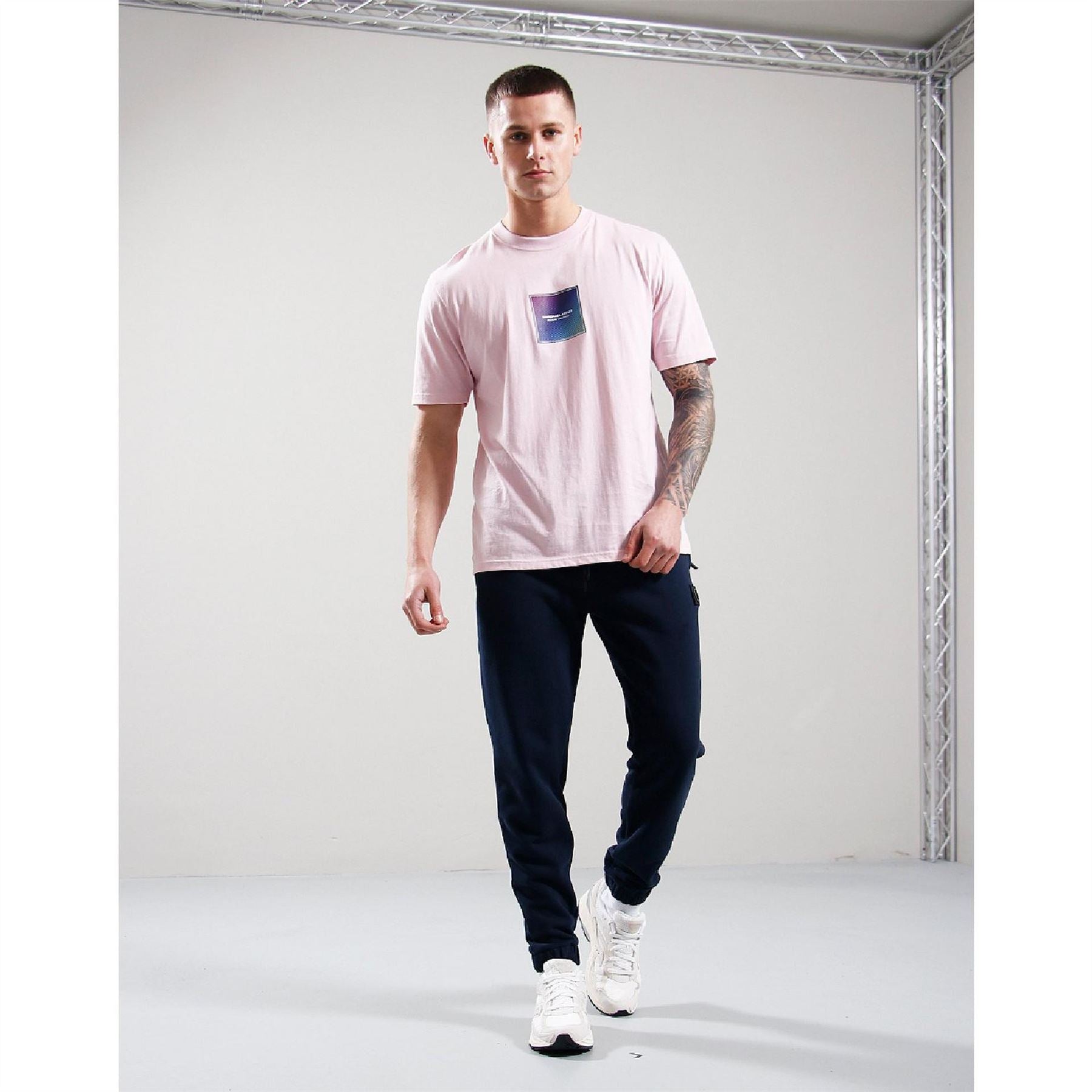 Marshall Artist Crew Neck Ribbed Collar Short Sleeve Jersey T-Shirt