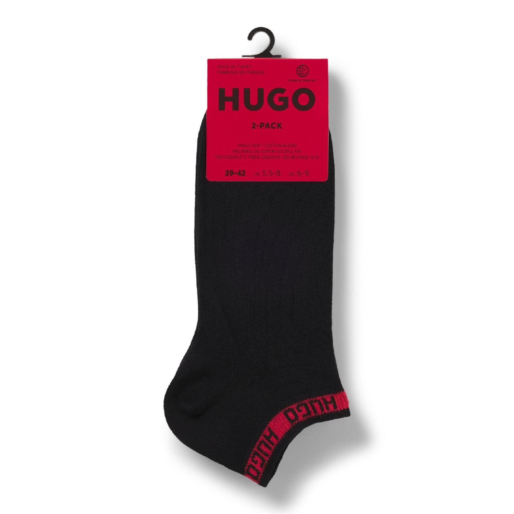 Hugo Pack Of Branded Cuff Socks