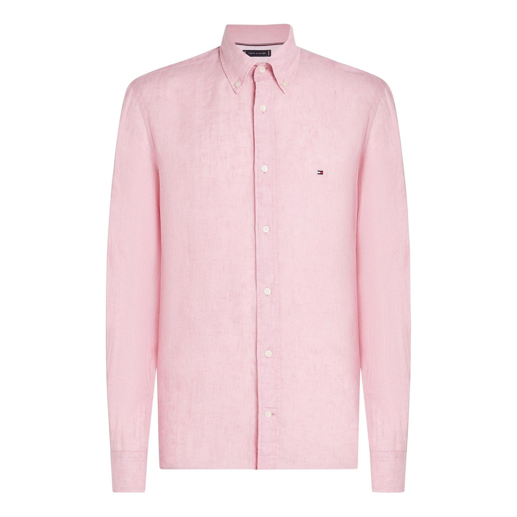 Tommy Hilfiger Pigment Dyed Long Sleeve Plain Shirt