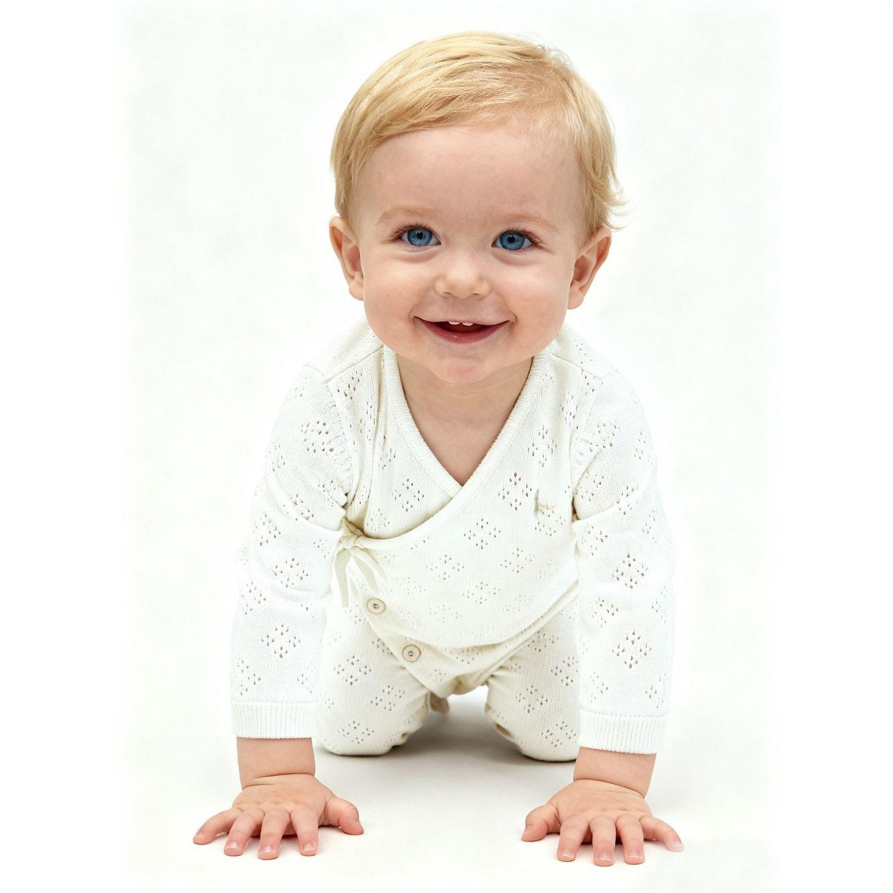 Jack Wills Cotton Long Sleeve Pointelle Sleep Suit