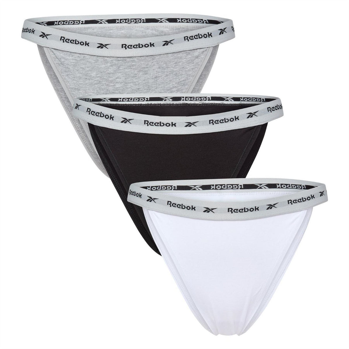 Reebok Womens 3 Pack Tanga Briefs Kathy