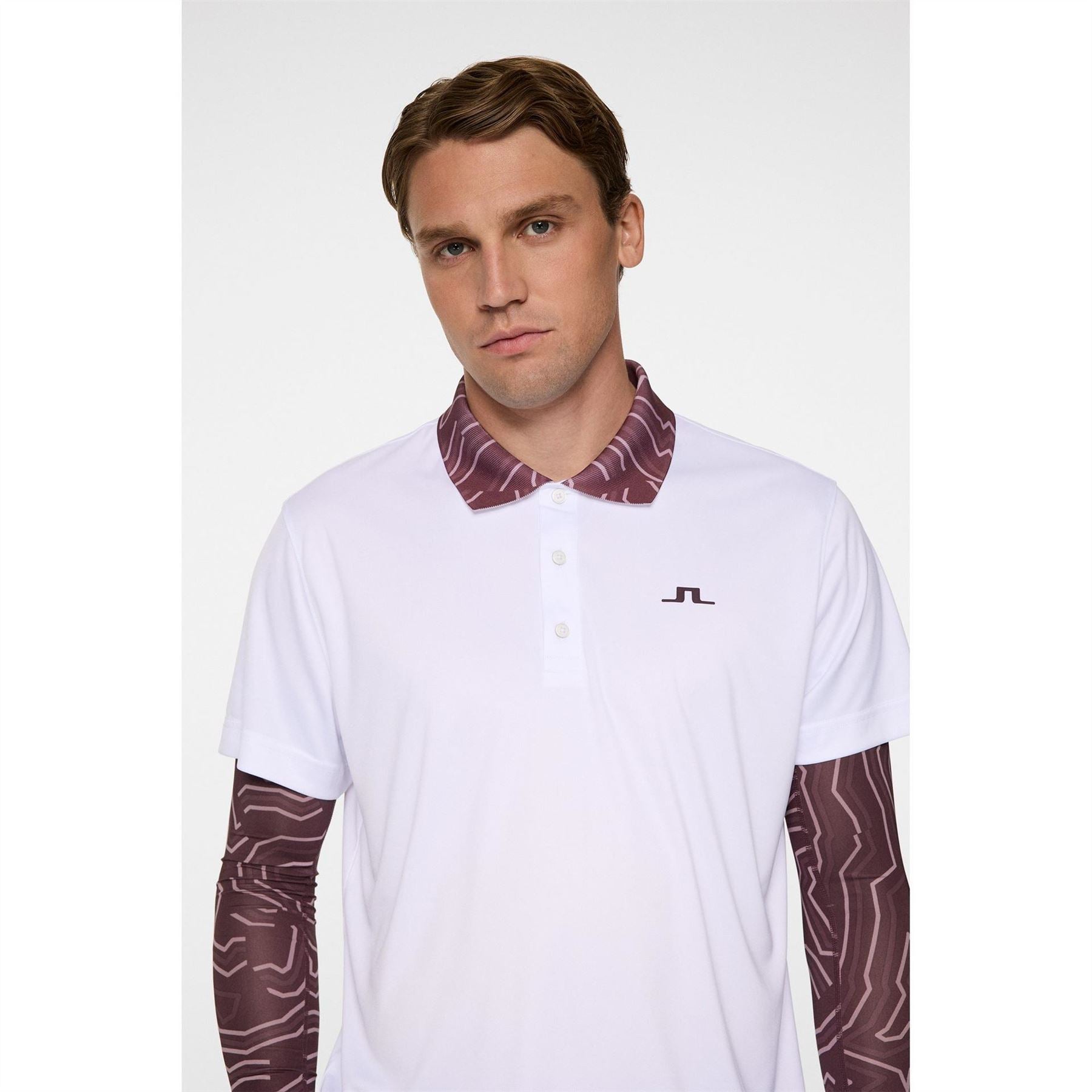 J Lindeberg Golf Collared Neck Short Sleeve Polo Shirt