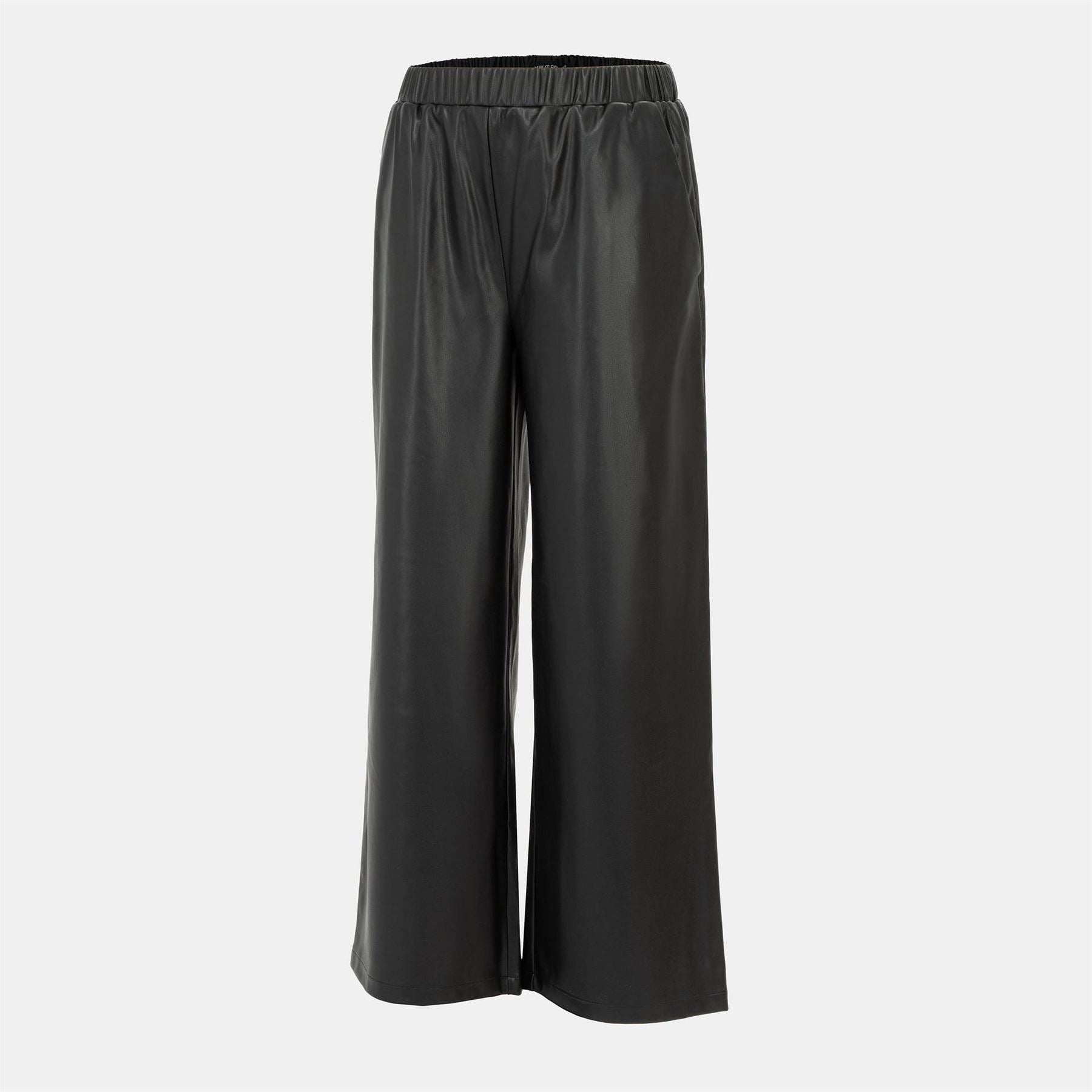 I Saw It First Solid Patterned Wide Leg Trousers