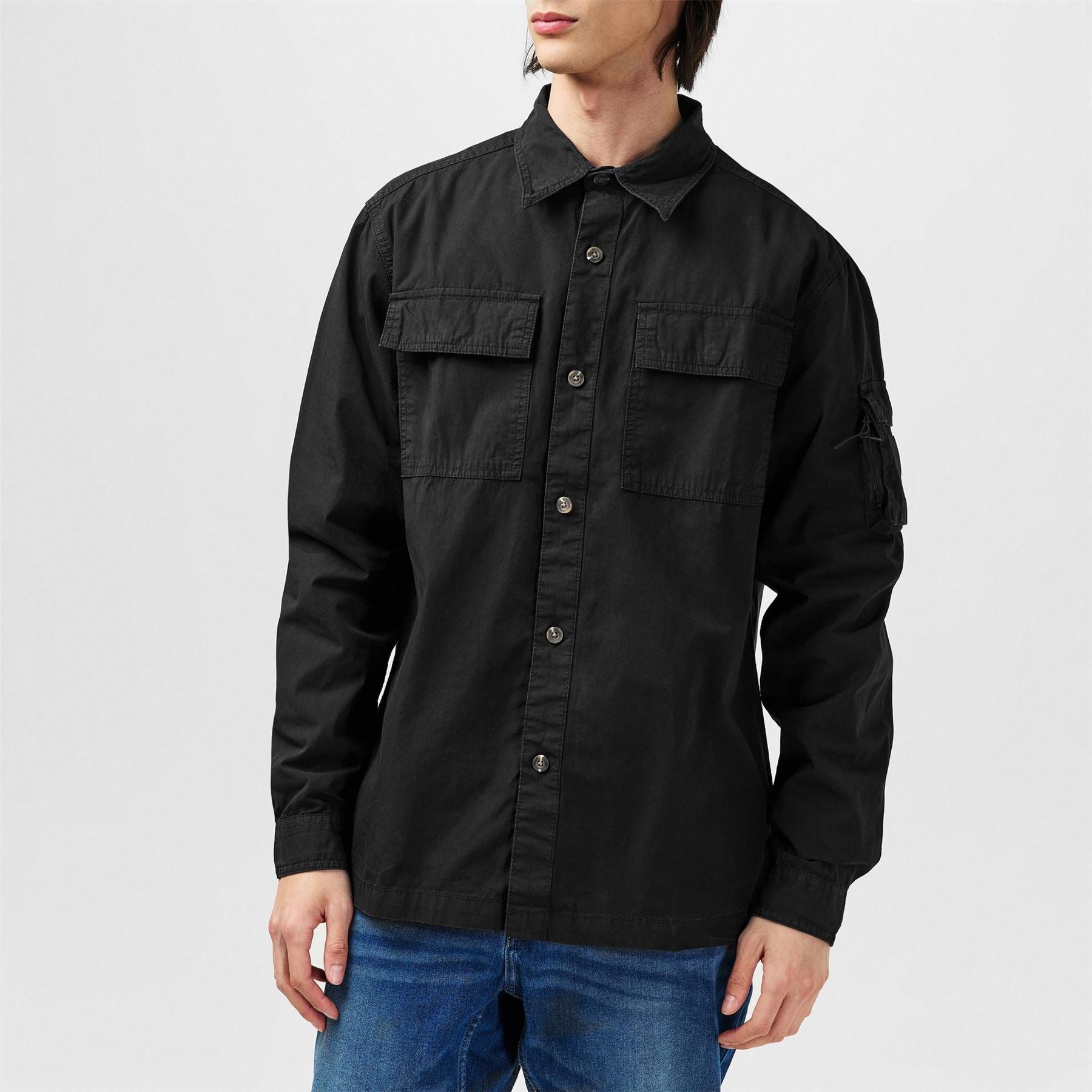 Firetrap Andor Cotton Long Sleeve Utility Overshirt