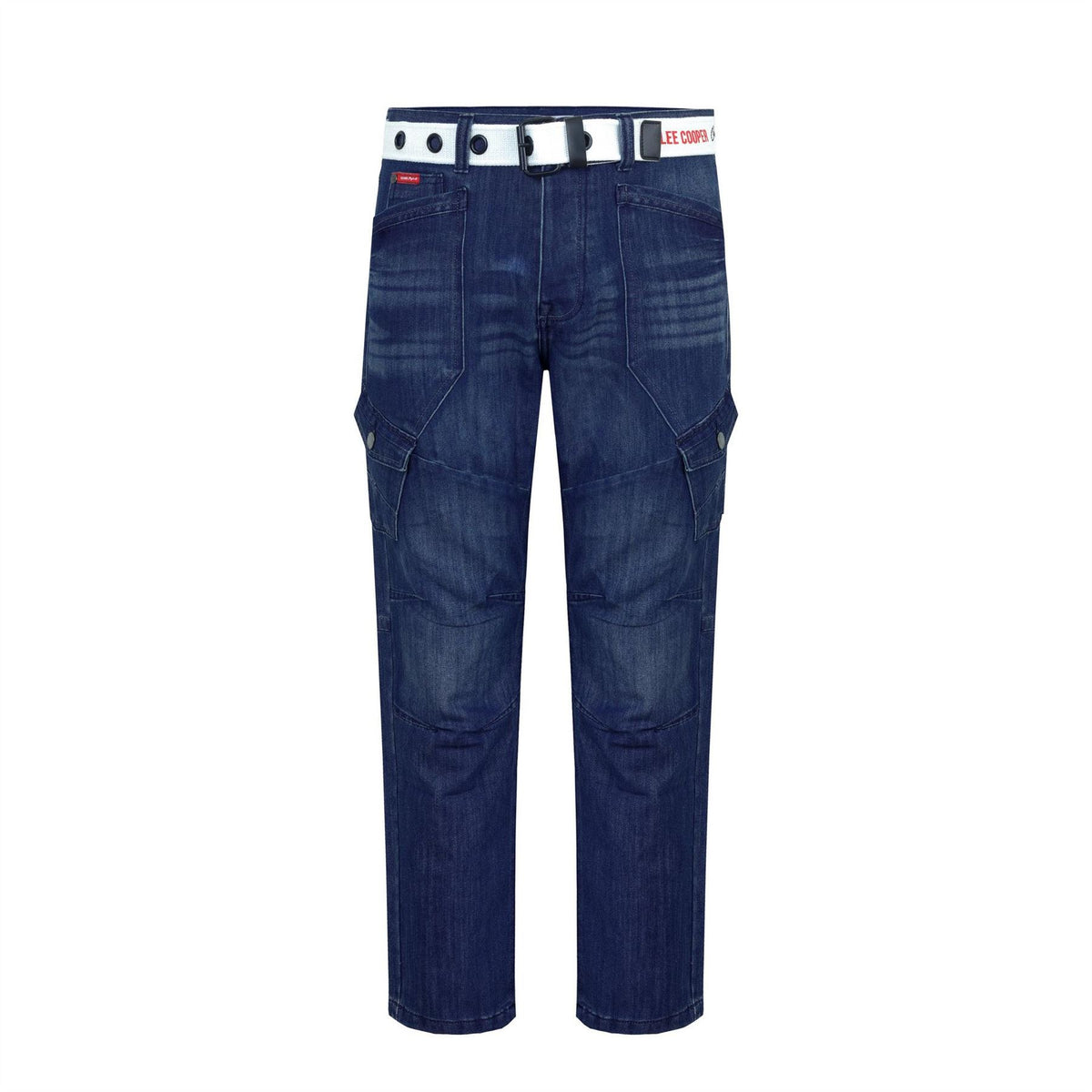 Lee Cooper Mens Belted Cargo Jeans