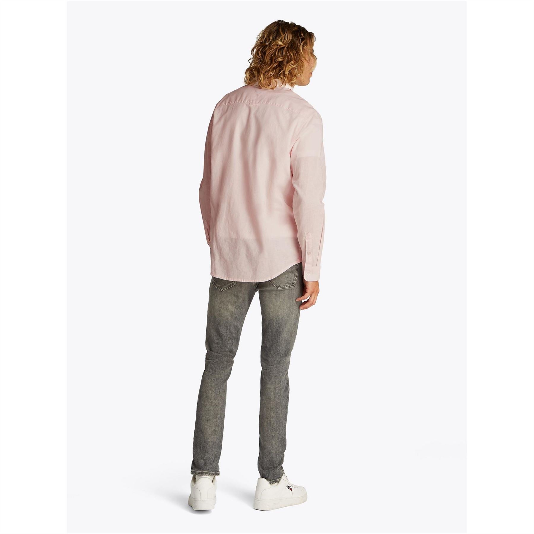 Tommy Jeans Regular Fit Collared Neck Long Sleeve Shirt