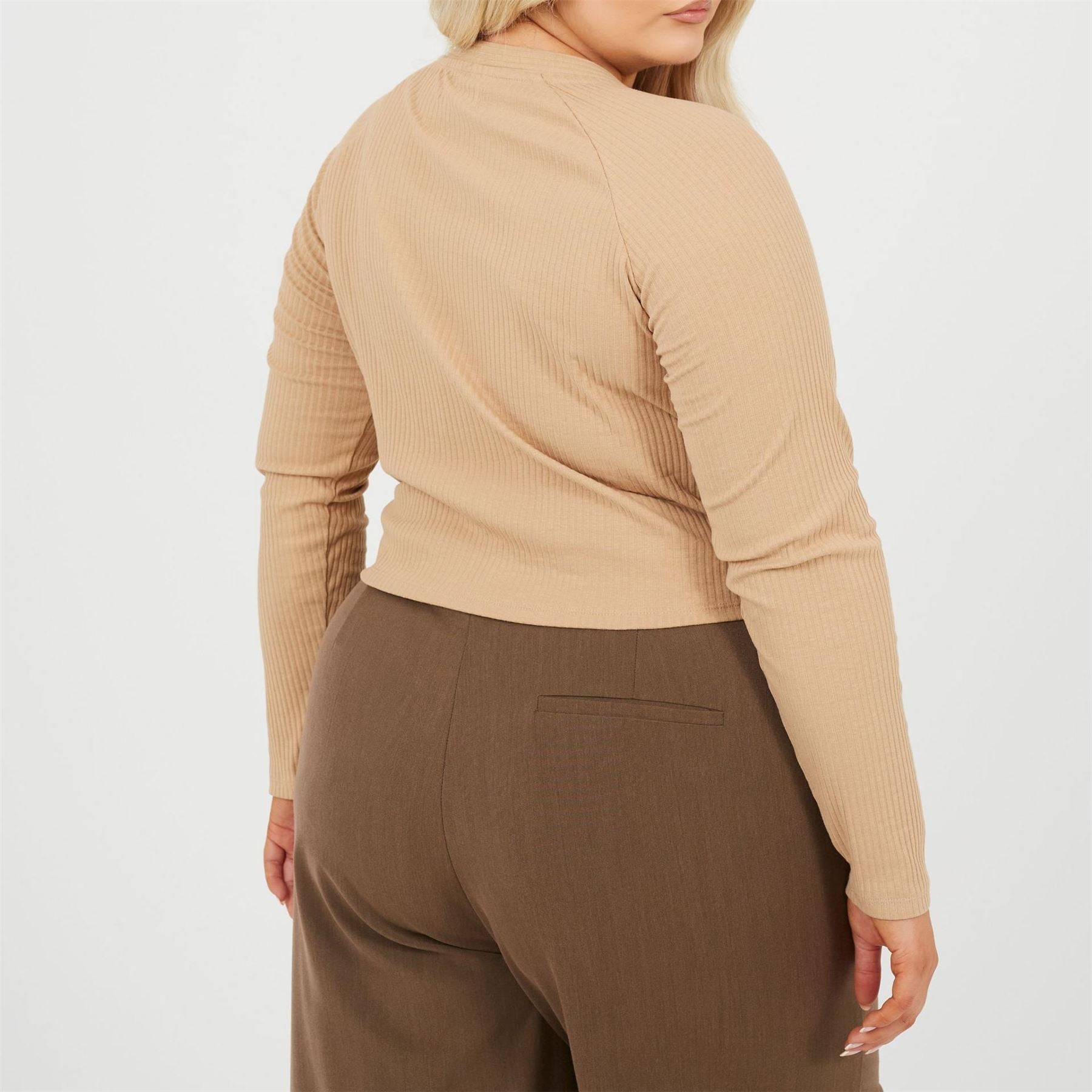 Brave Soul V-Neck Long Sleeve Button Placket Blouse