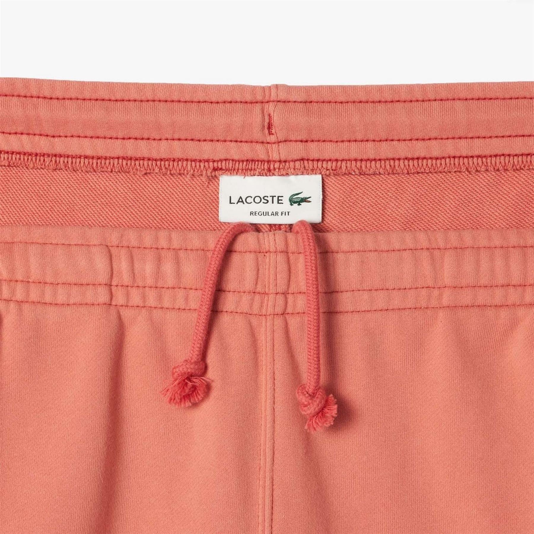 Lacoste Washed Effect Printed Fleece Shorts