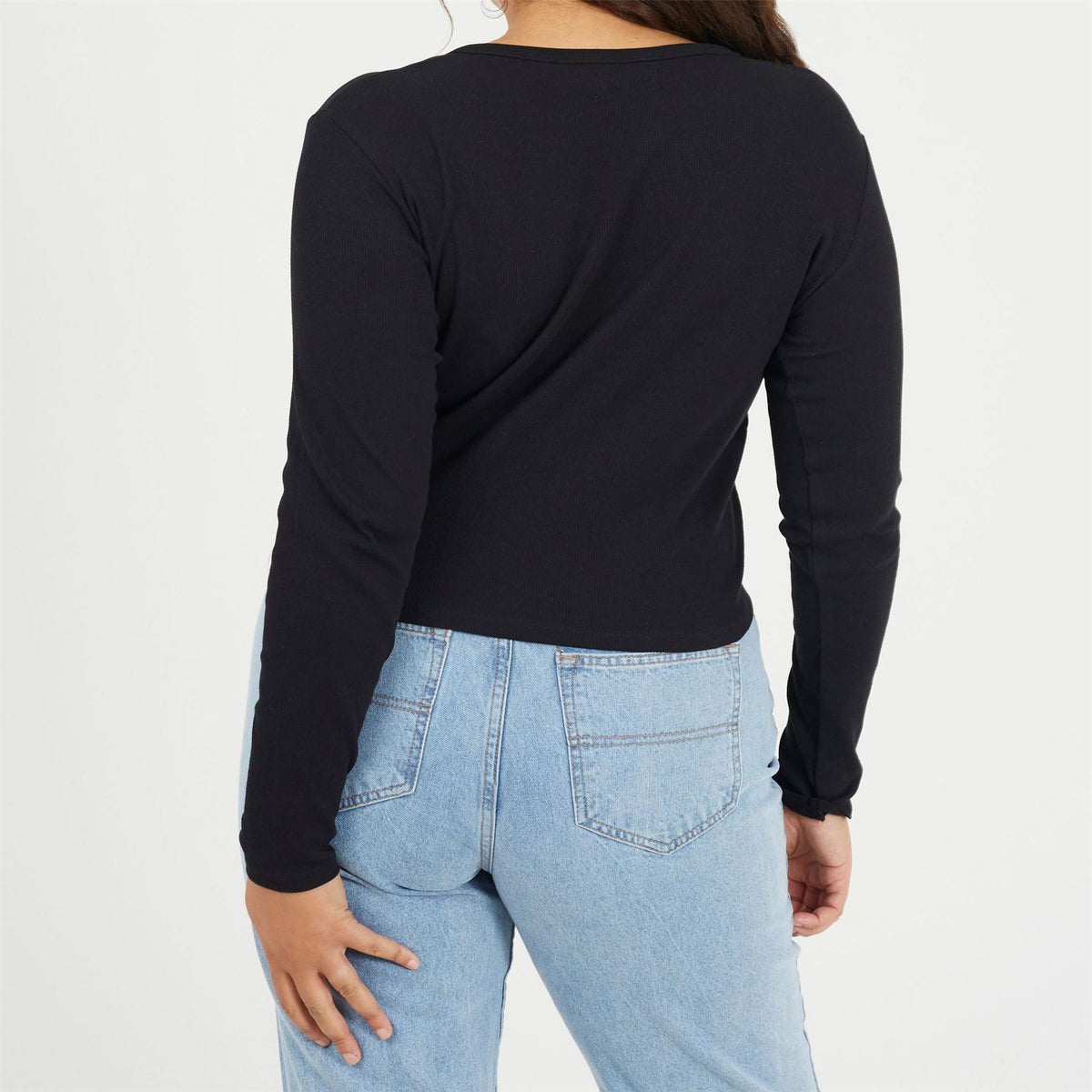 Brave Soul Notched Neck Long Sleeve T-Shirt