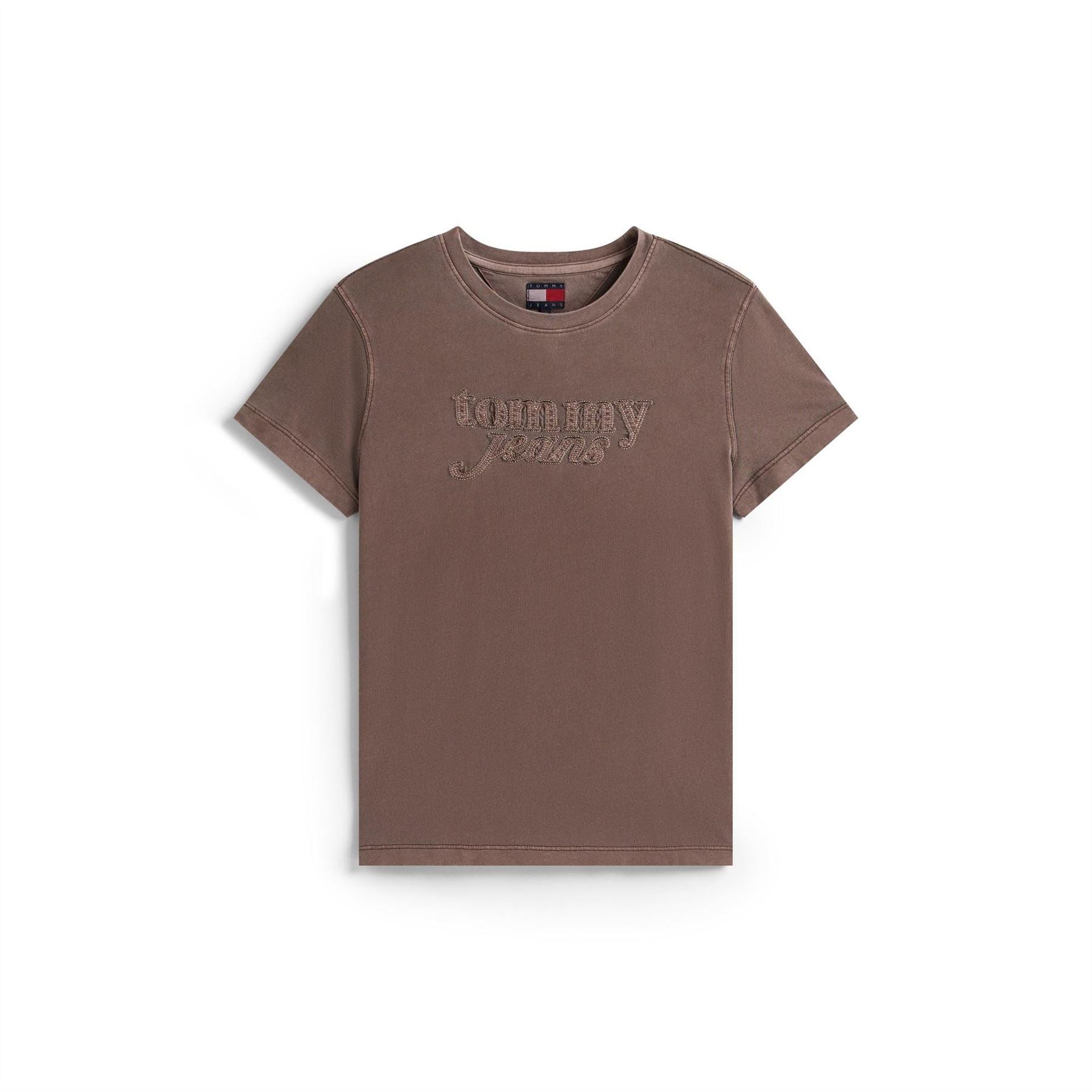 Tommy Jeans Script Lacoste Lettering Crew Neck Short Sleeve T-Shirt