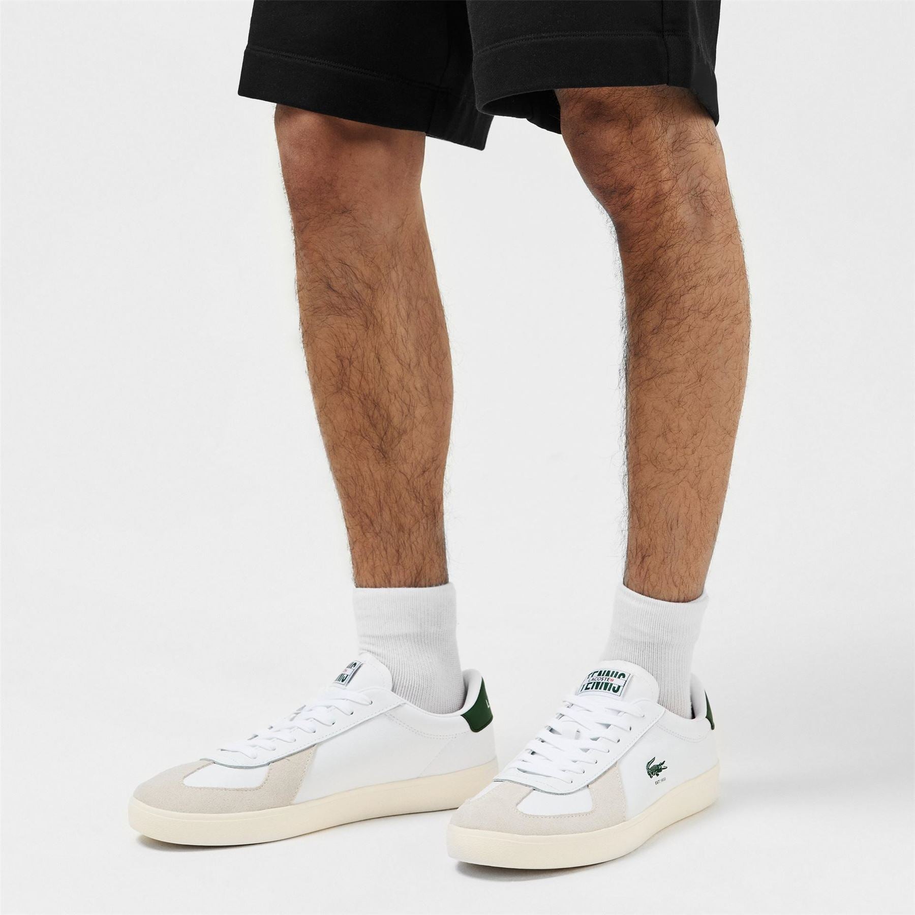 Lacoste Baseshot Pro Low Top Crocodile Print Sneakers