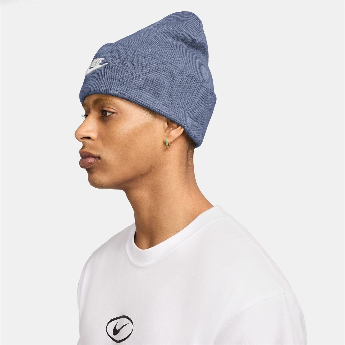 Nike Nsw Peak Wordmark Logo Adjustable Cuff Beanie