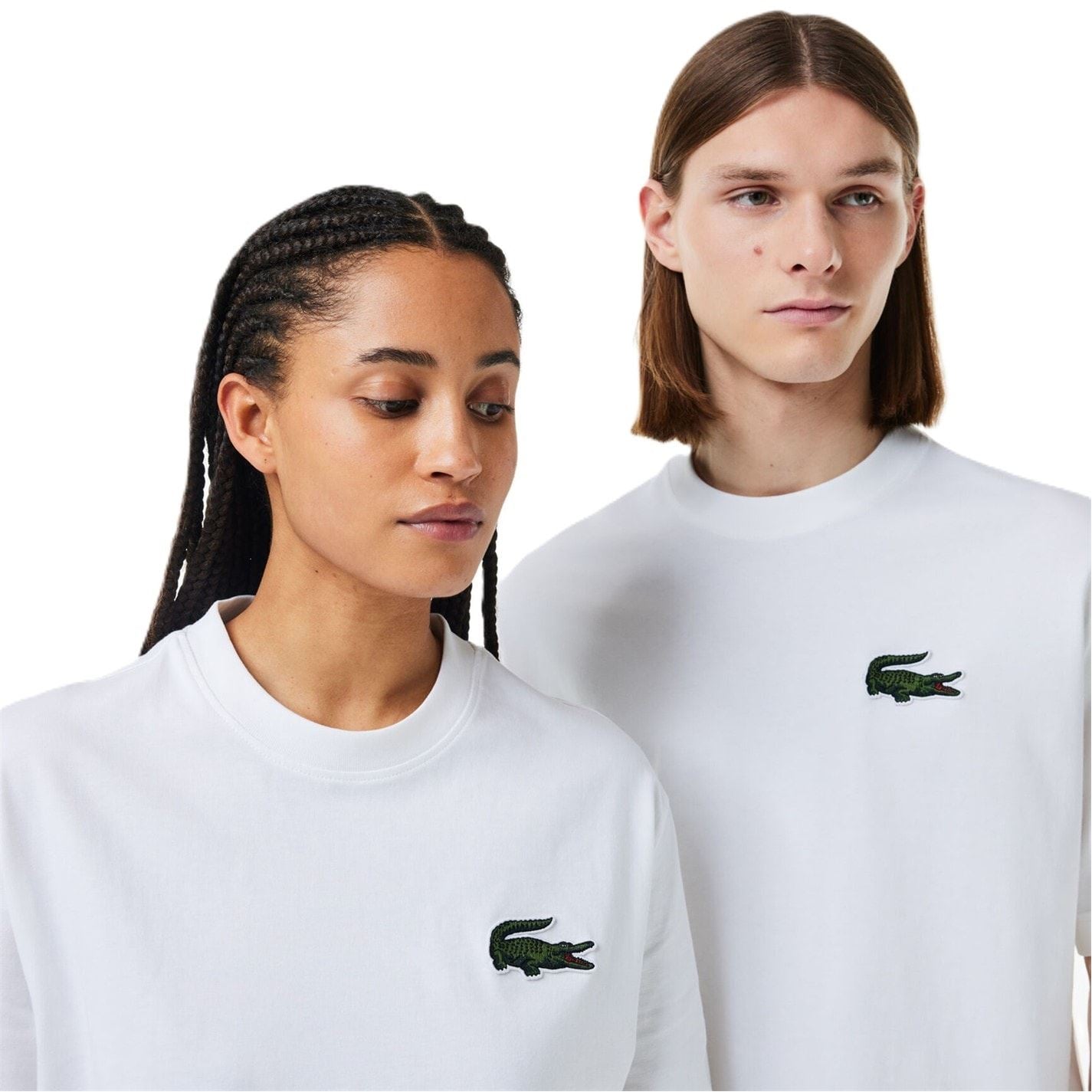 Lacoste Loose Fit Large Crocodile Organic Heavy Cotton T S T-Shirt Unisex Adults