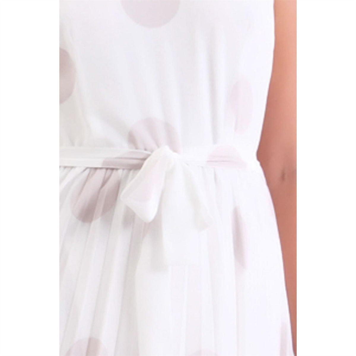 Ella Boo Print polka dot sleeveless Dress navy or Beige spot