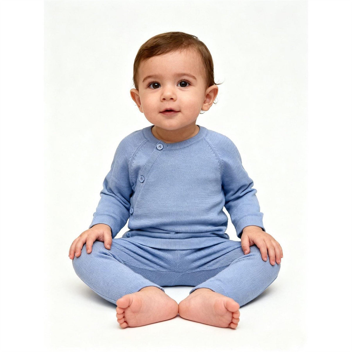 Pretty Green Cotton Long Sleeve Crew Neck Pyjama Set