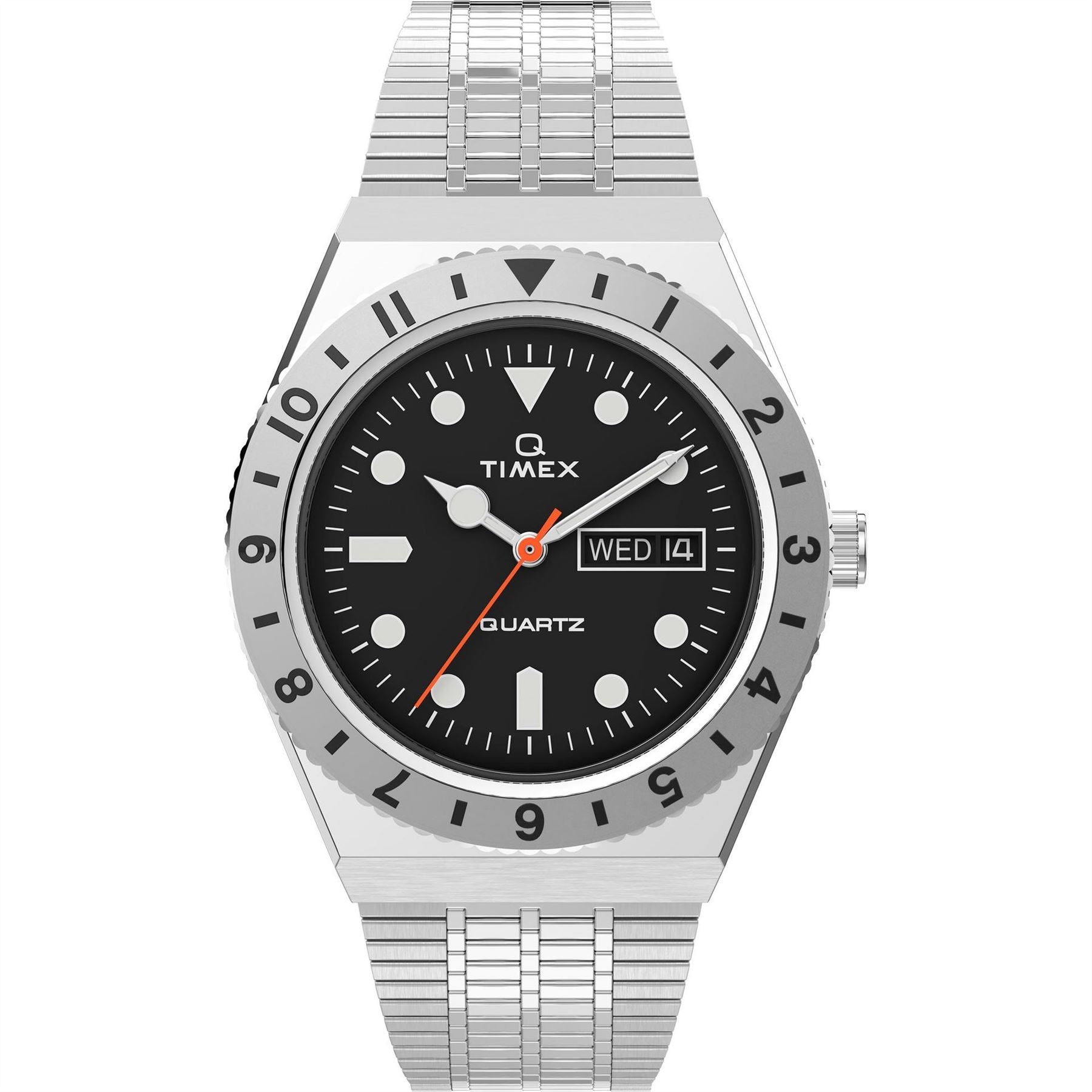 Timex Q Diver Steel Bracelet Analogue Dive Watch