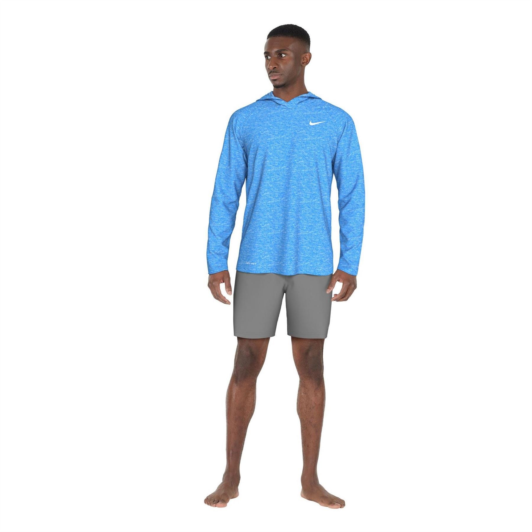 Nike Mens Swim Hydroguard Essential Dri Fit Uv Long Sleeve Hooded Top