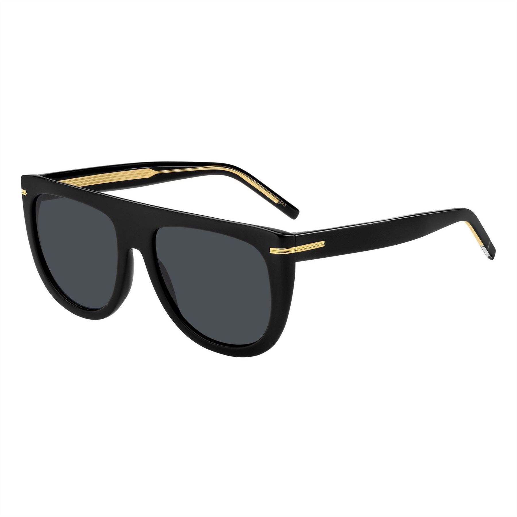 Boss Sq Flat Top Round Sunglasses