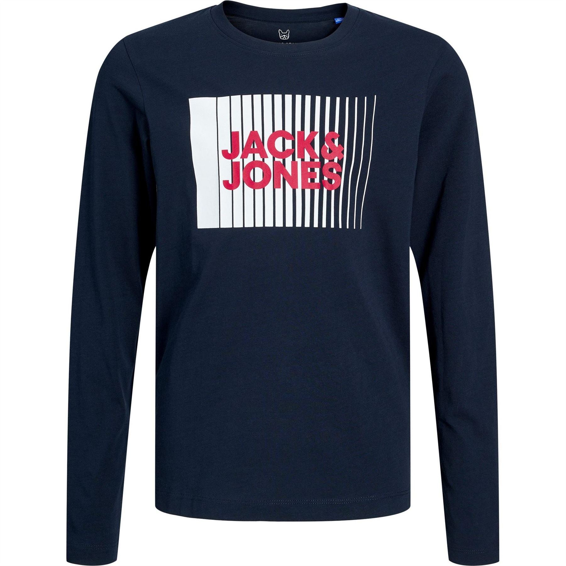 Jack and Jones Junior And Junior Logo Long Sleeve Regular Fit T-Shirt