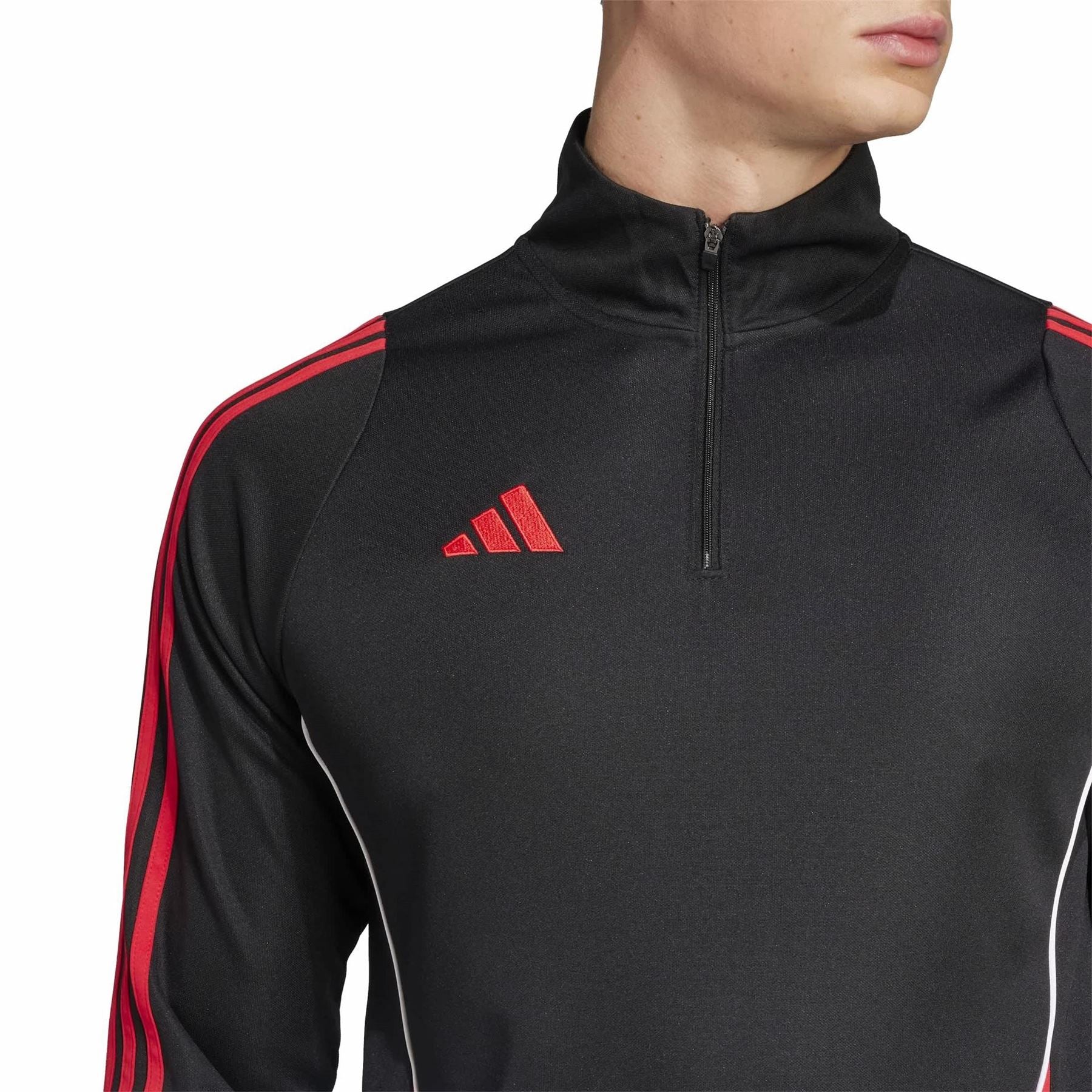 adidas Tiro24 Zip Neck Raglan Sleeve Athletic Top