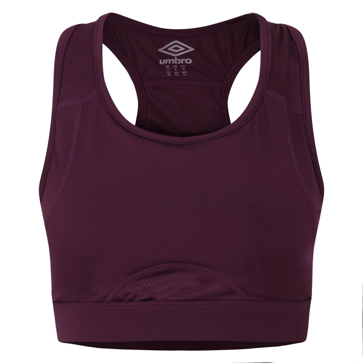 Umbro Training Purple Cropped Sports Bra