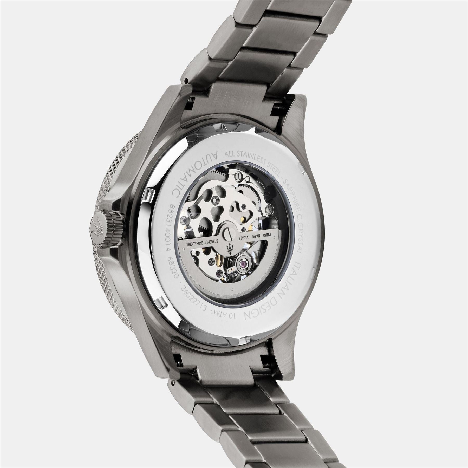 Maserati Sfida Skeleton Steel Bracelet Analogue Watch