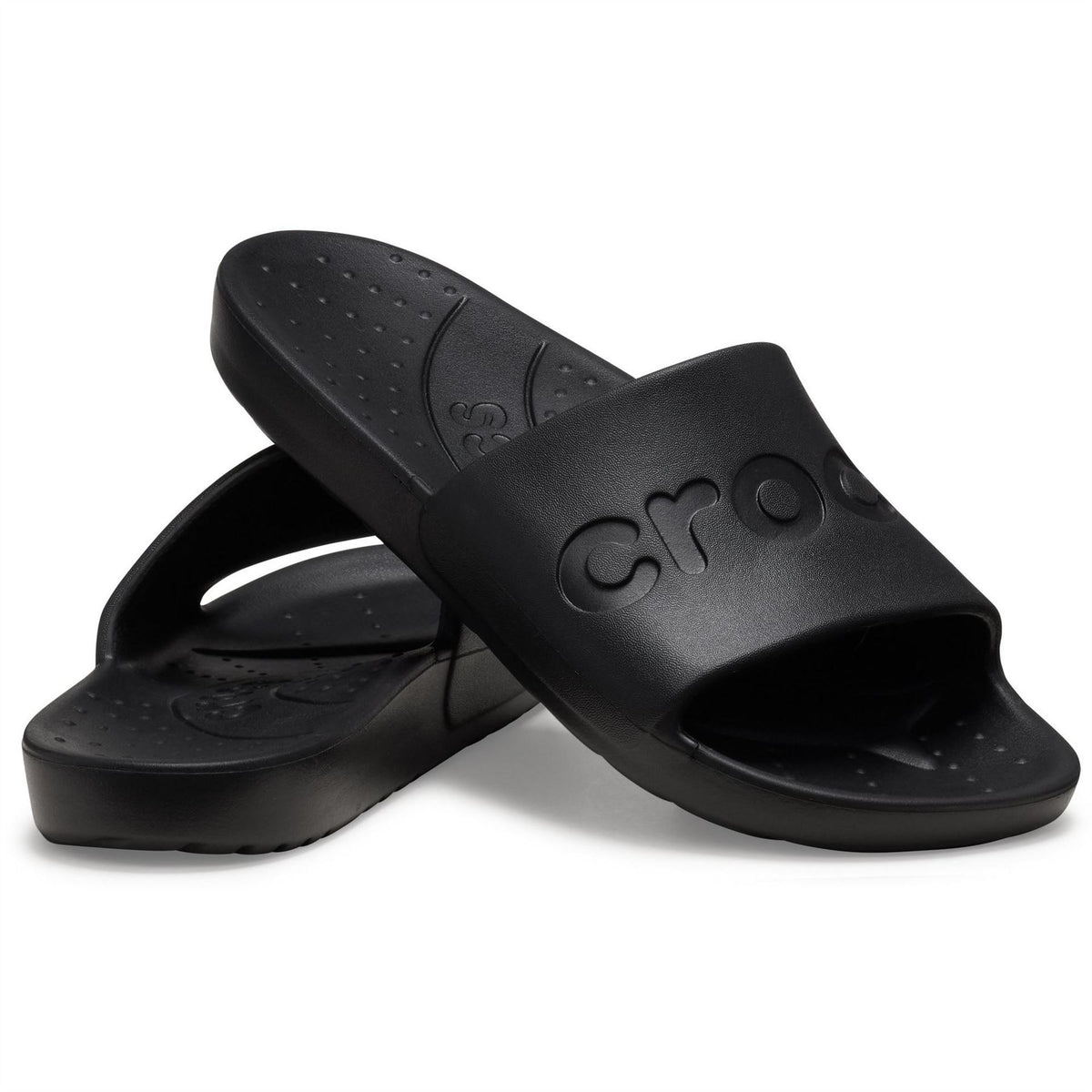 Crocs Logo Print Flatform Slides