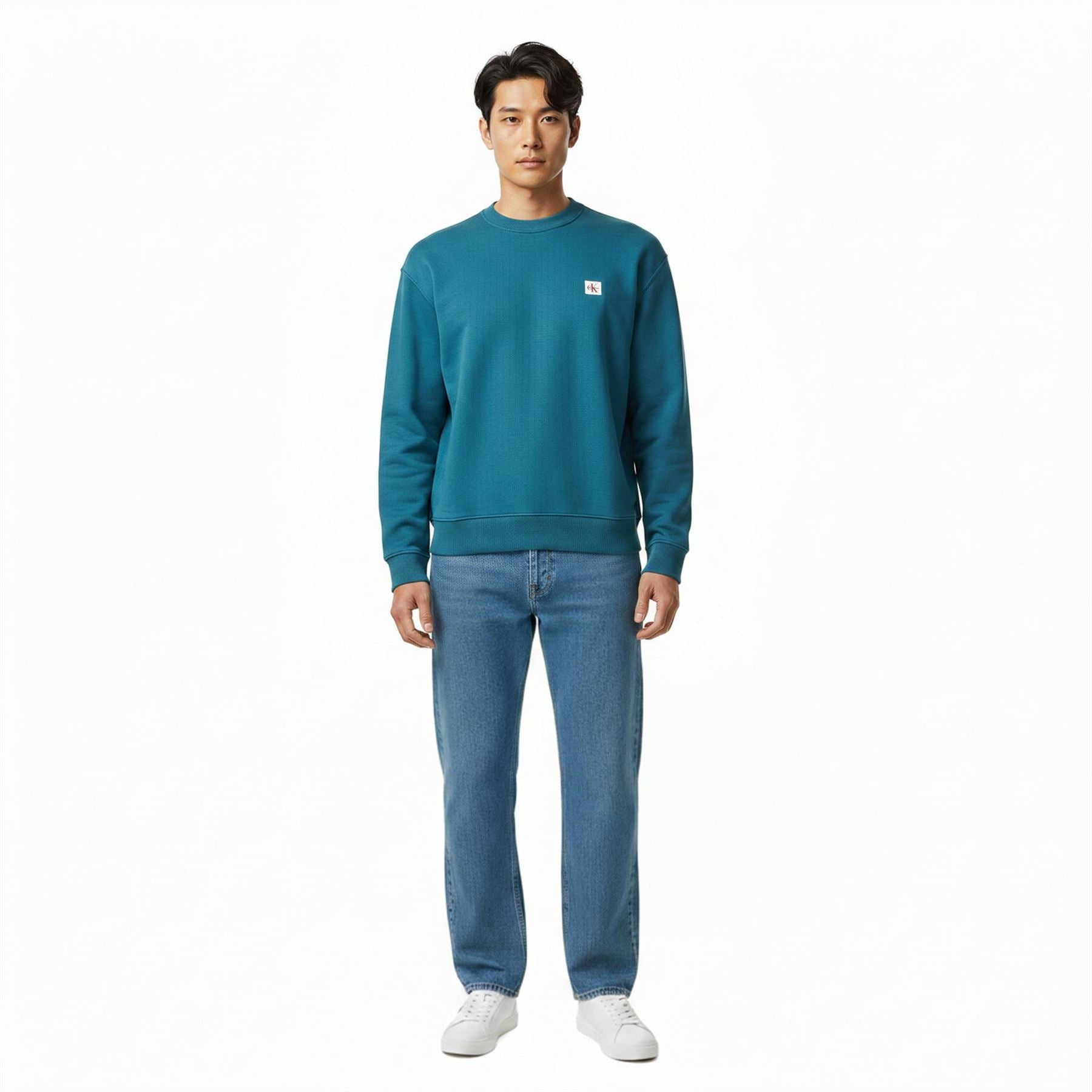 Calvin Klein Jeans Woven Box Crew Sweatshirt
