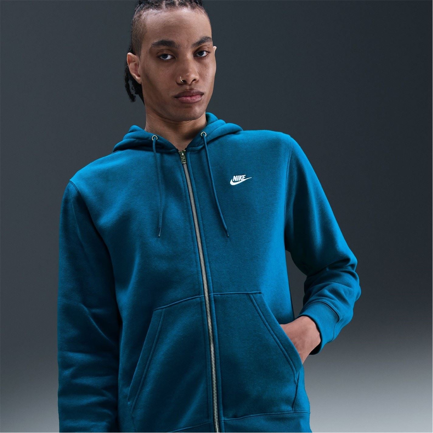 Nike Mens Sportswear Club Fleece Full Zip Hoodie
