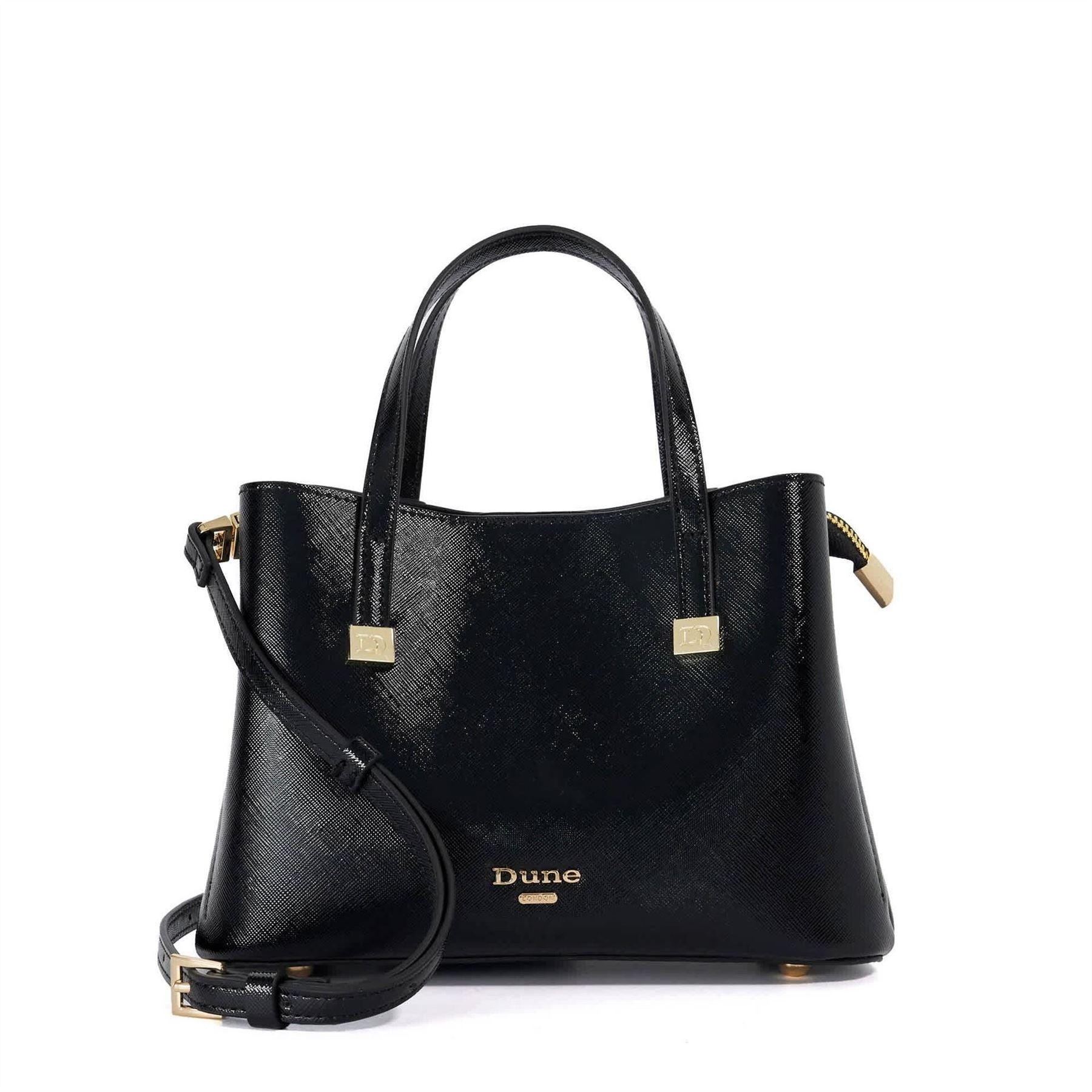 Dune London Dominantly Marble Patterned Tote with Gold Tone Hardware
