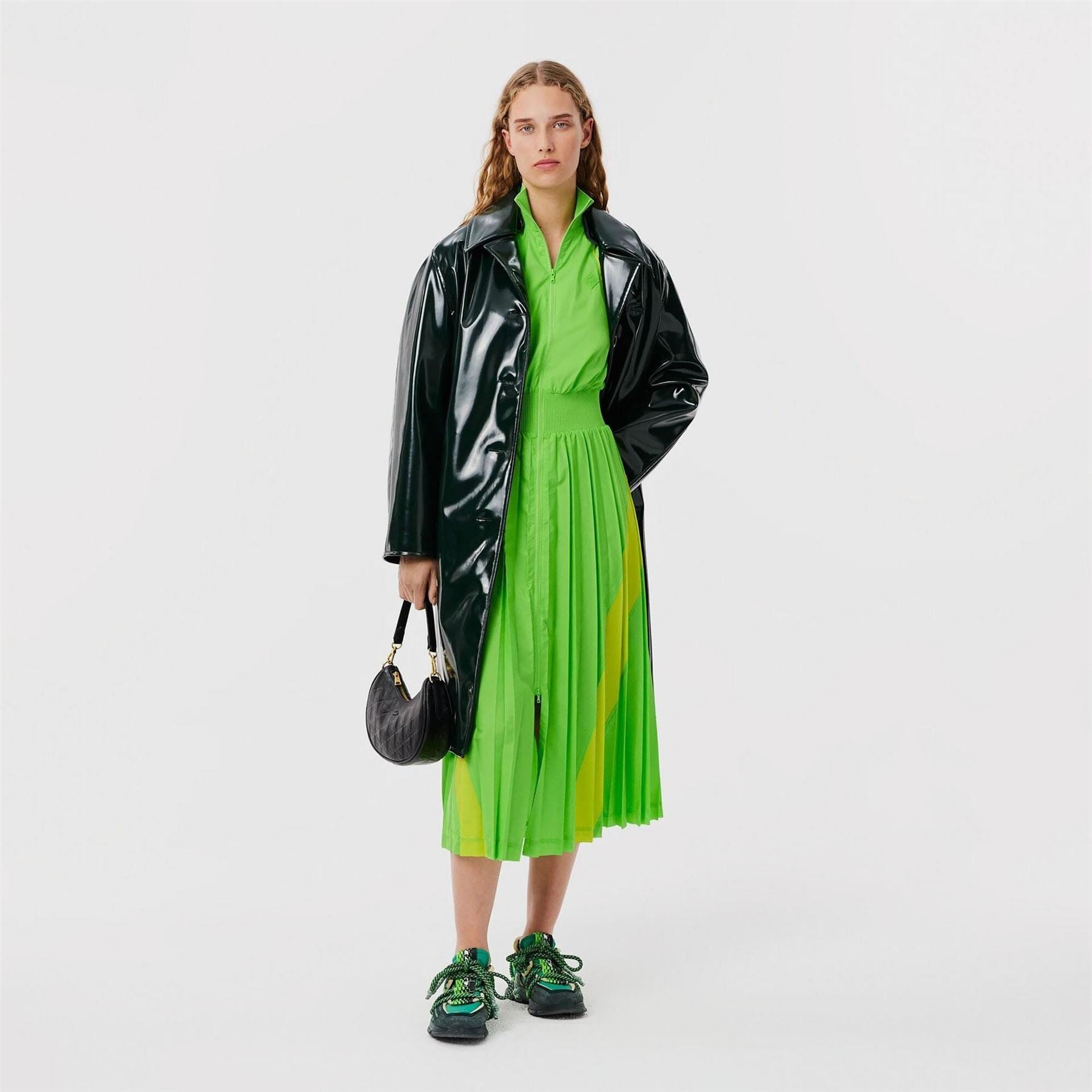 Lacoste Colour Block Sweatshirt Dress