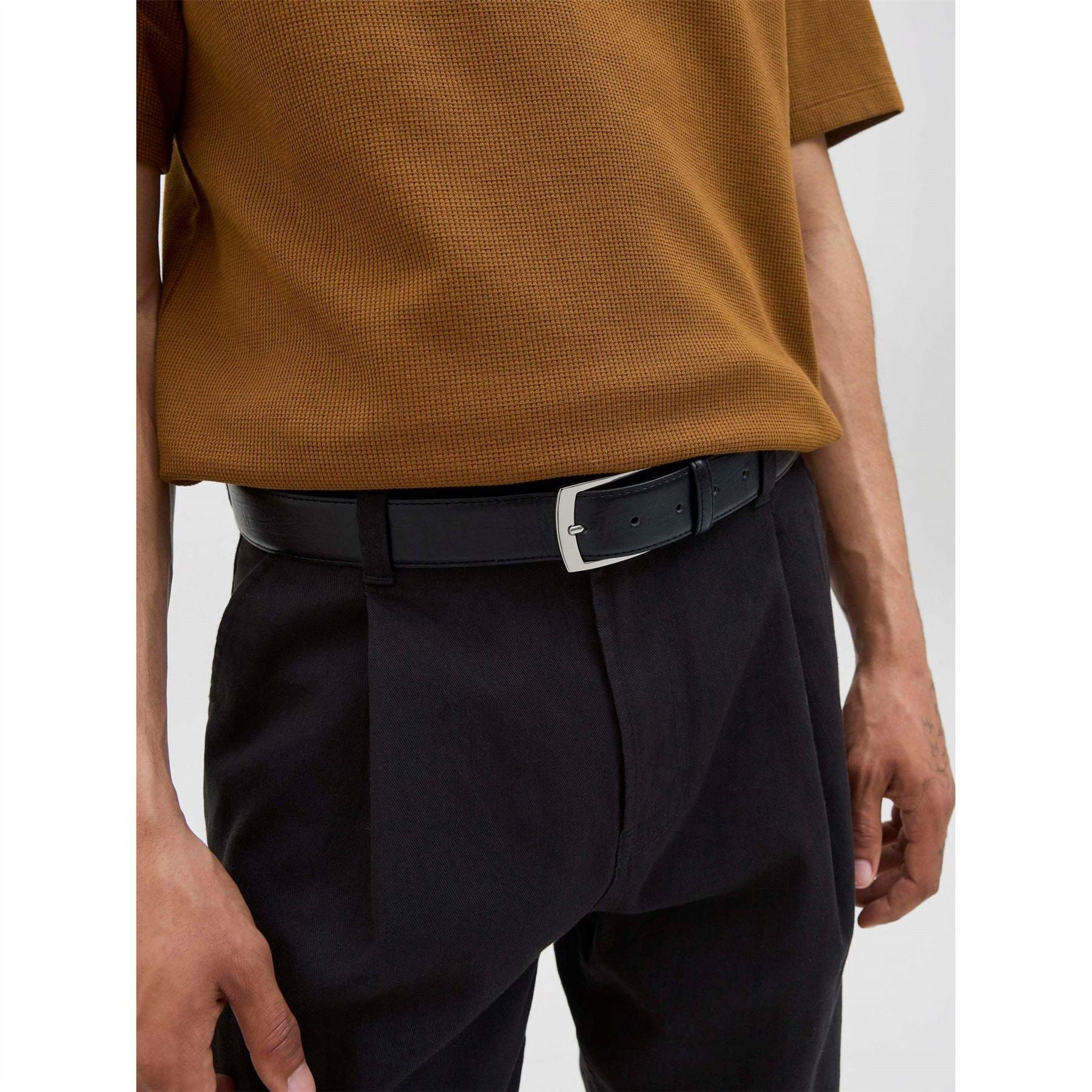 Jack and Jones Leather Pin Buckle Dress Belt
