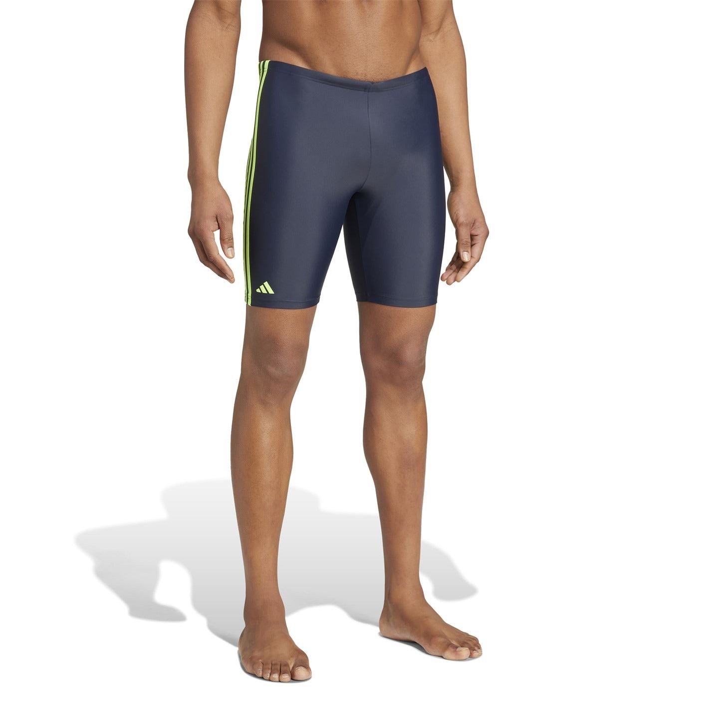 adidas Mens Primeblue 3 Stripes Swim Jammer
