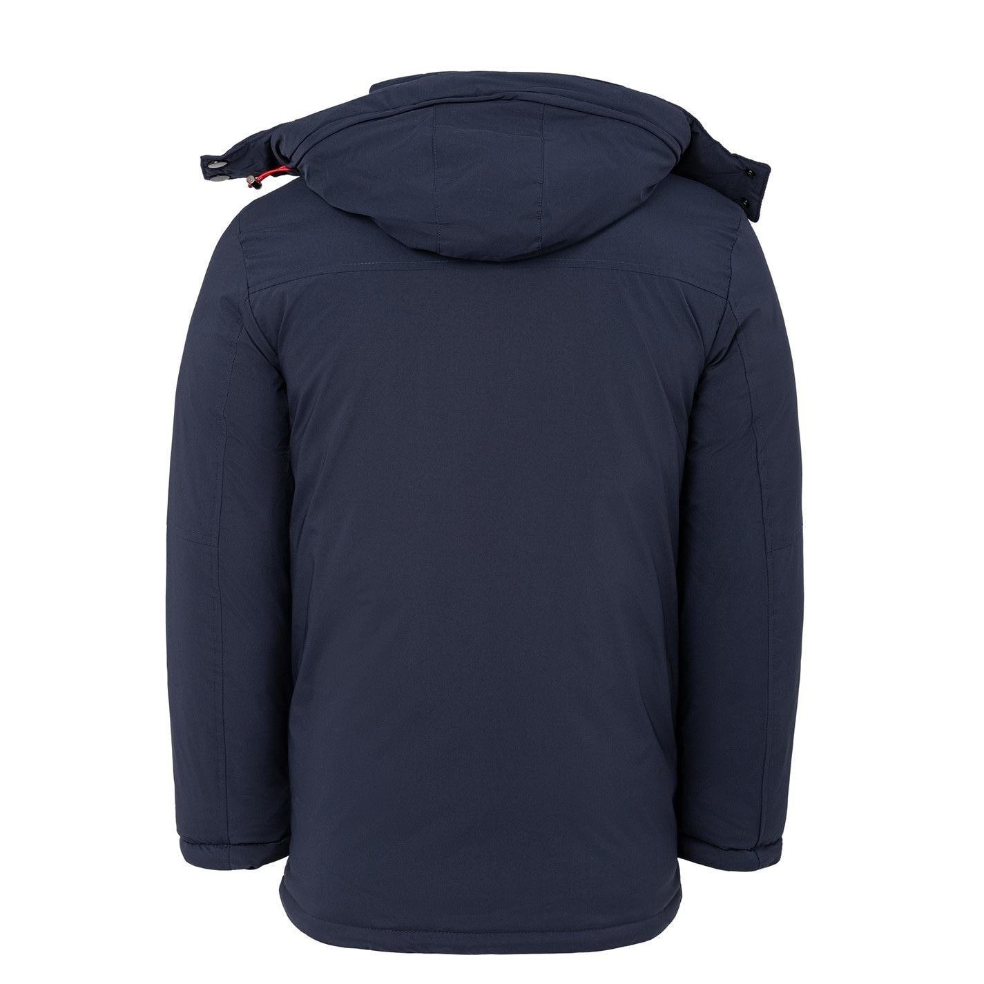 Lee Cooper Solid Patterned Hooded Snap Button Ribbed Cuff Puffer Jacket