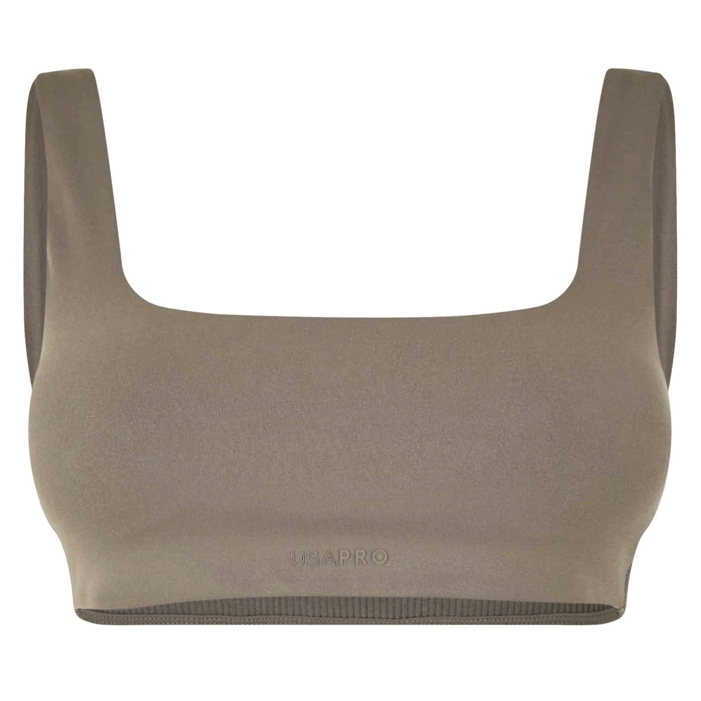 USA Pro Cropped Square Neck Snug Fit Bra