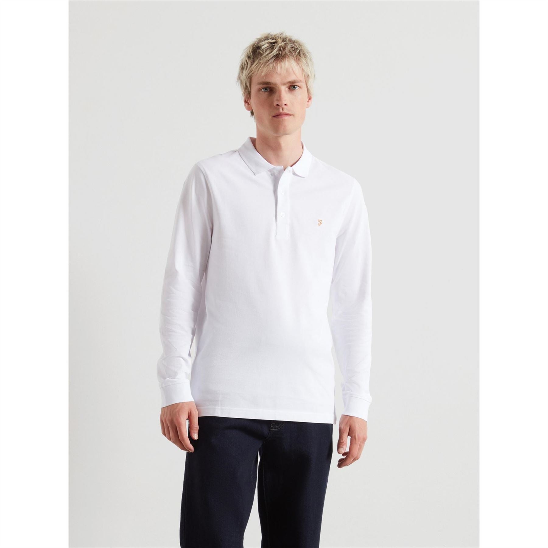 Farah Long Sleeve Regular Fit Polo Shirt